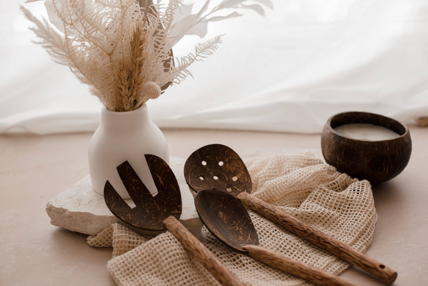Coconut Salad Spoon and Fork Set