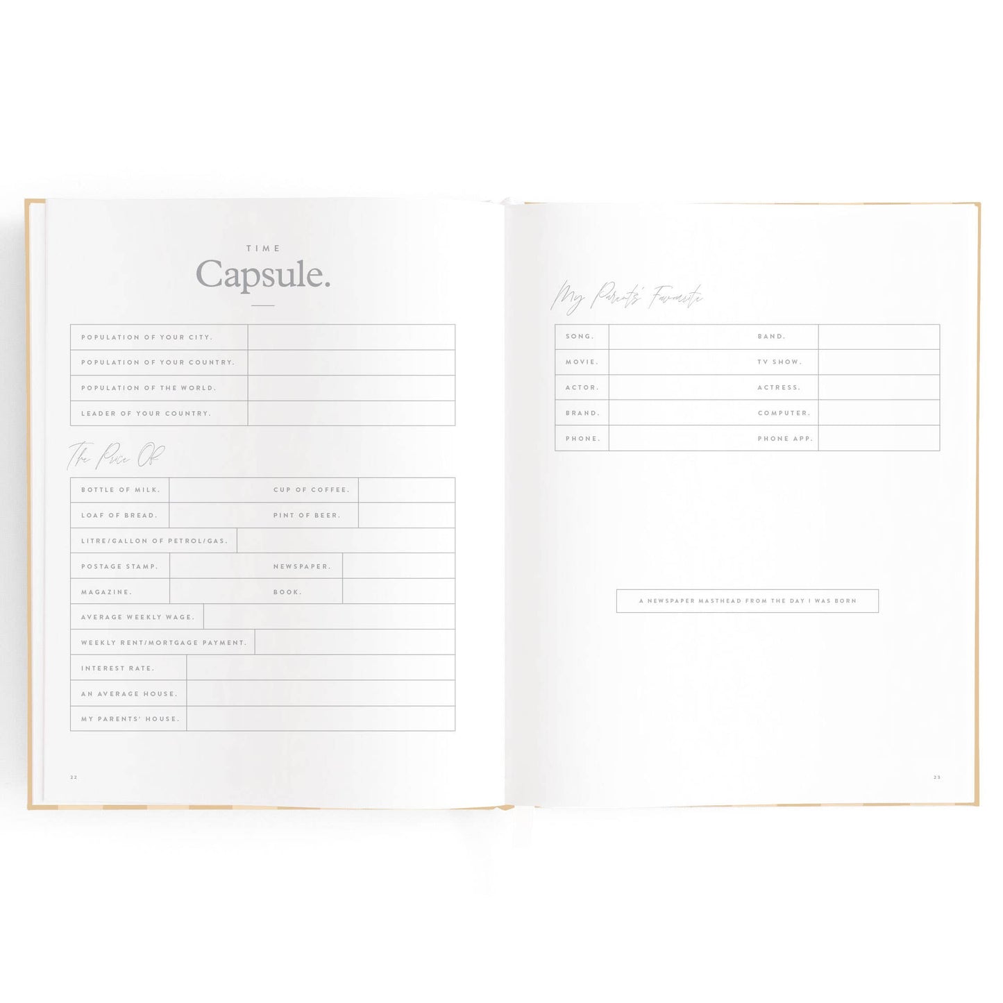 Baby Book Coffee Stripe