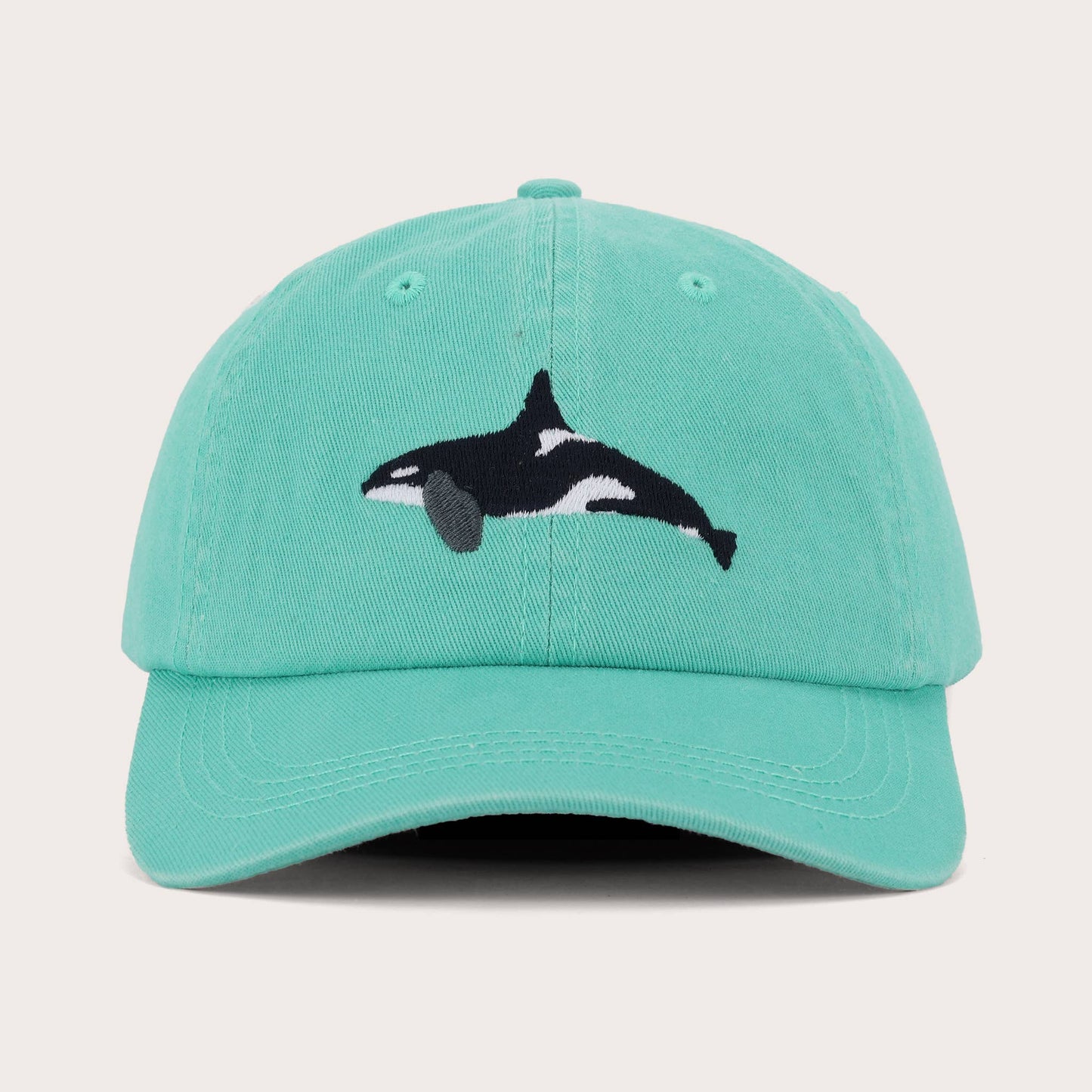 Orca Fish Lid | Cotton Dad Cap in Turquoise