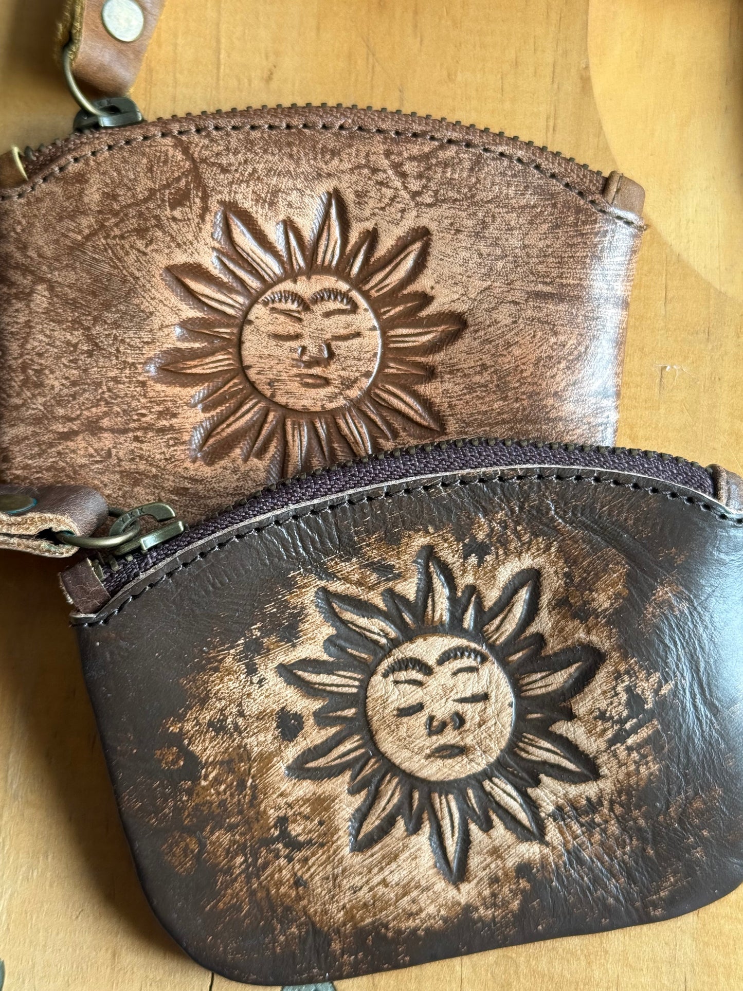 Pixie Coin Pouch - Embossed Sun