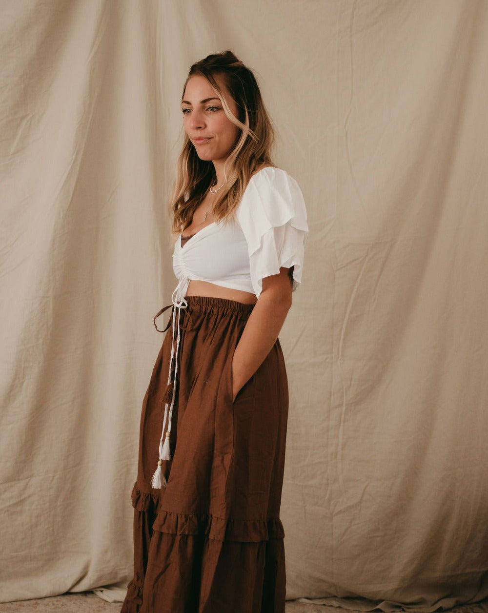 Brandy Bralet Sleeved Top