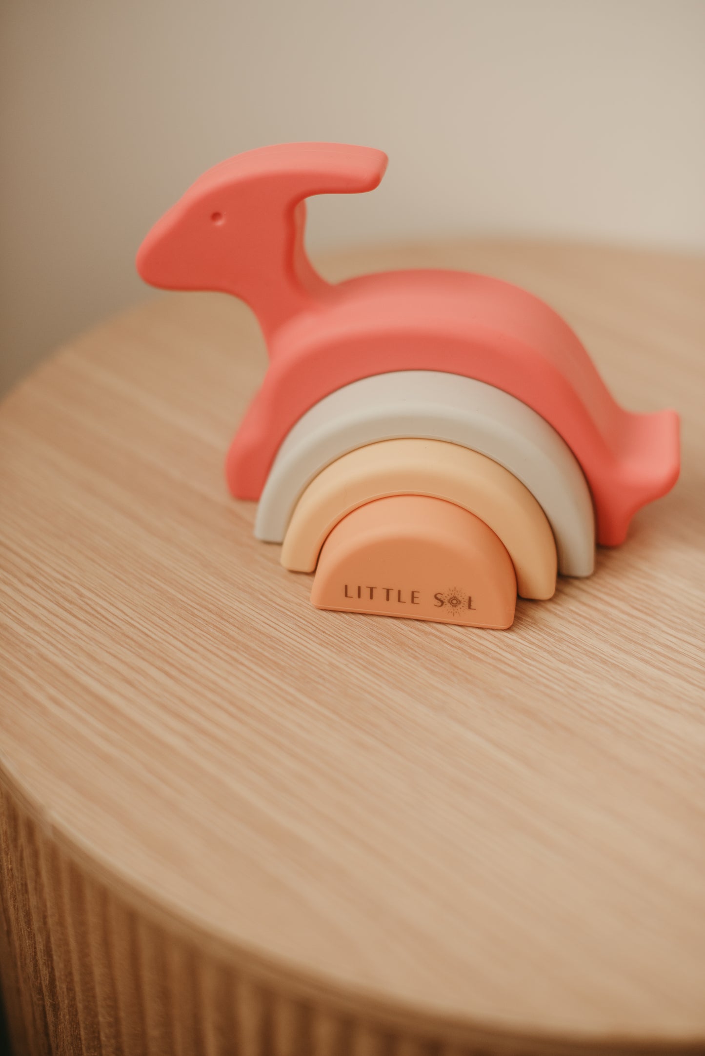 Little Sol Stacking Dino Rainbow