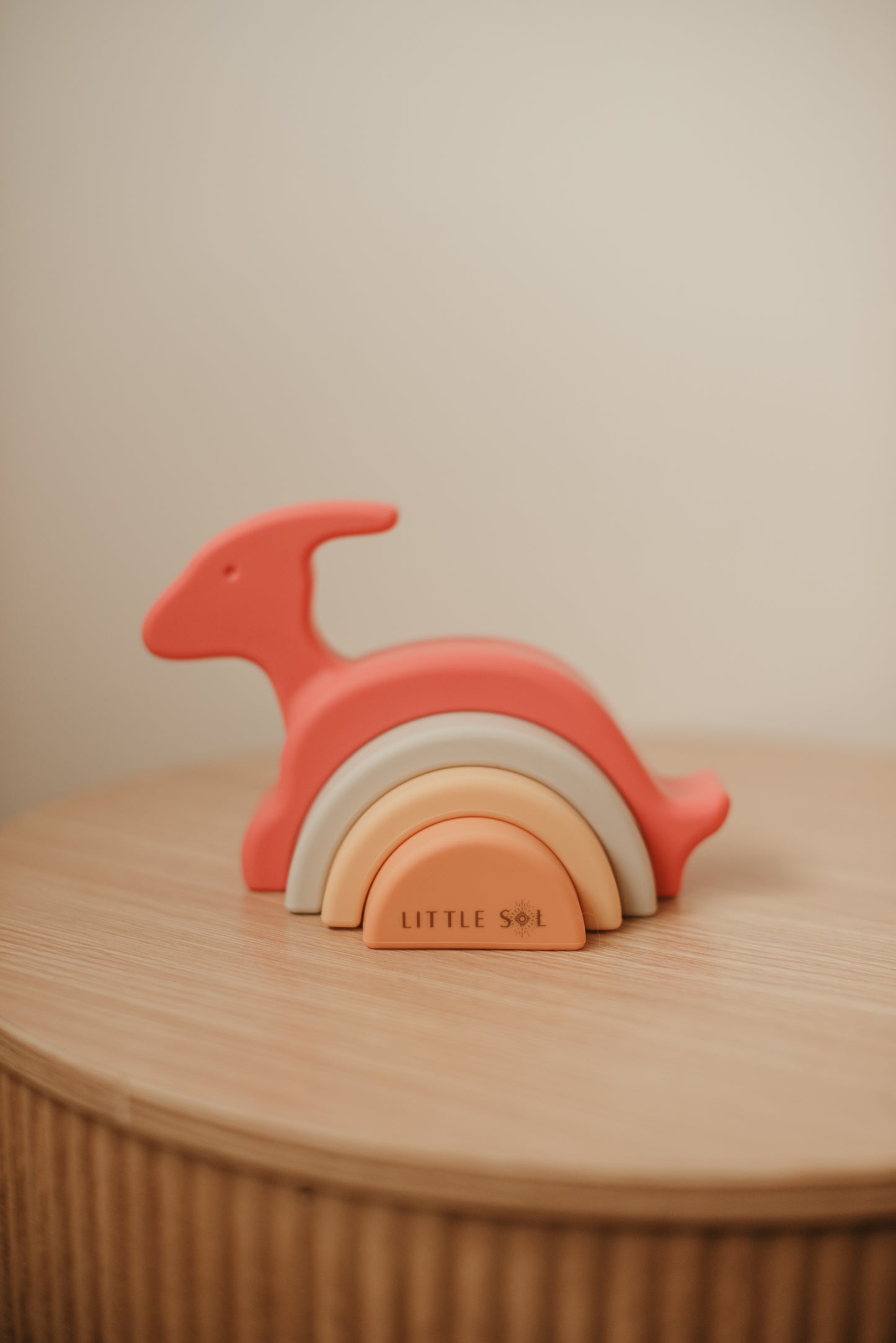 Little Sol Stacking Dino Rainbow