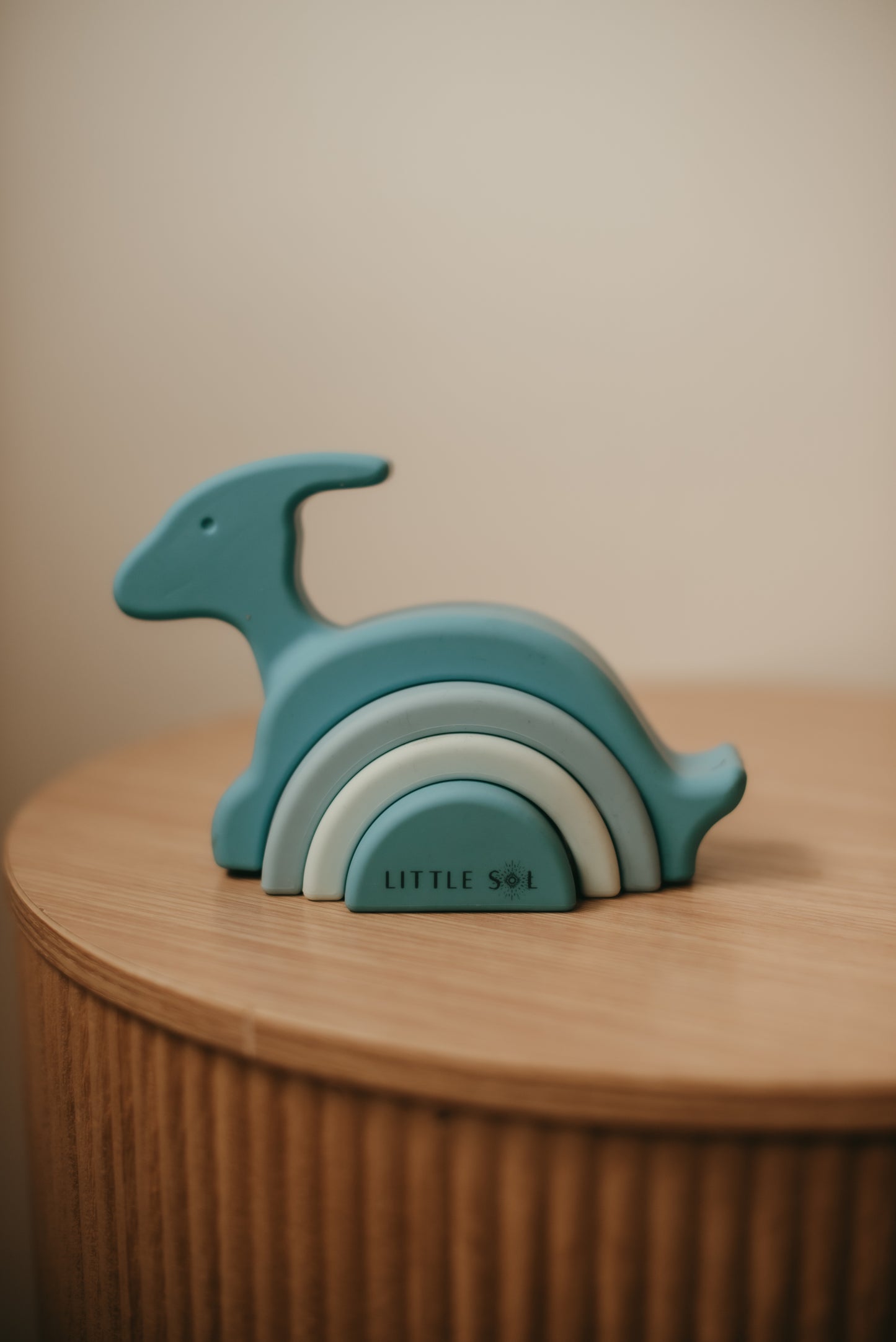 Little Sol Stacking Dino Rainbow