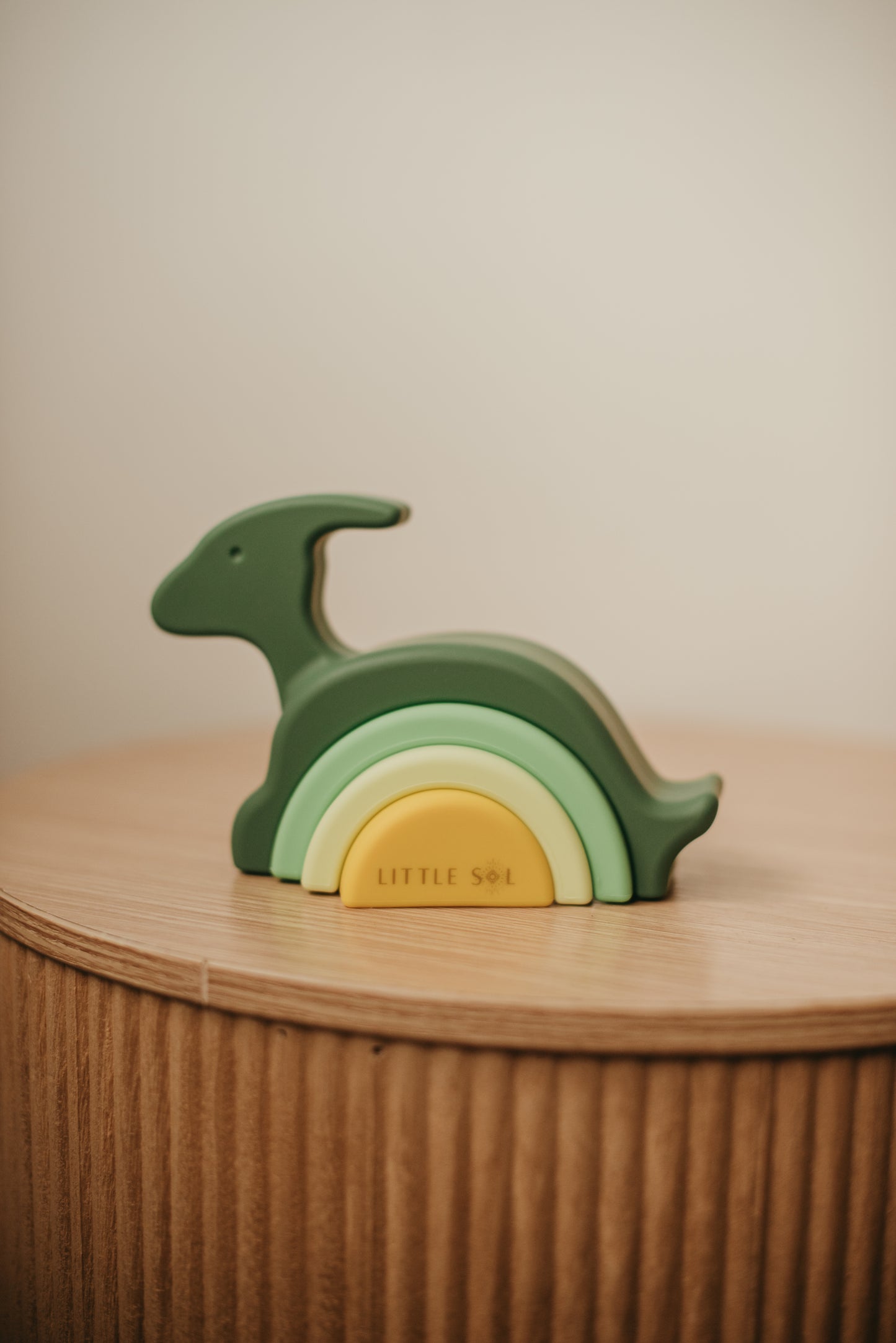 Little Sol Stacking Dino Rainbow