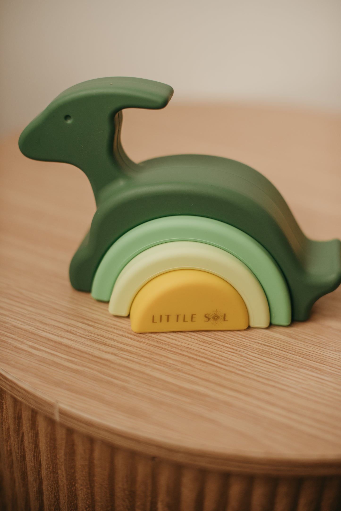 Little Sol Stacking Dino Rainbow