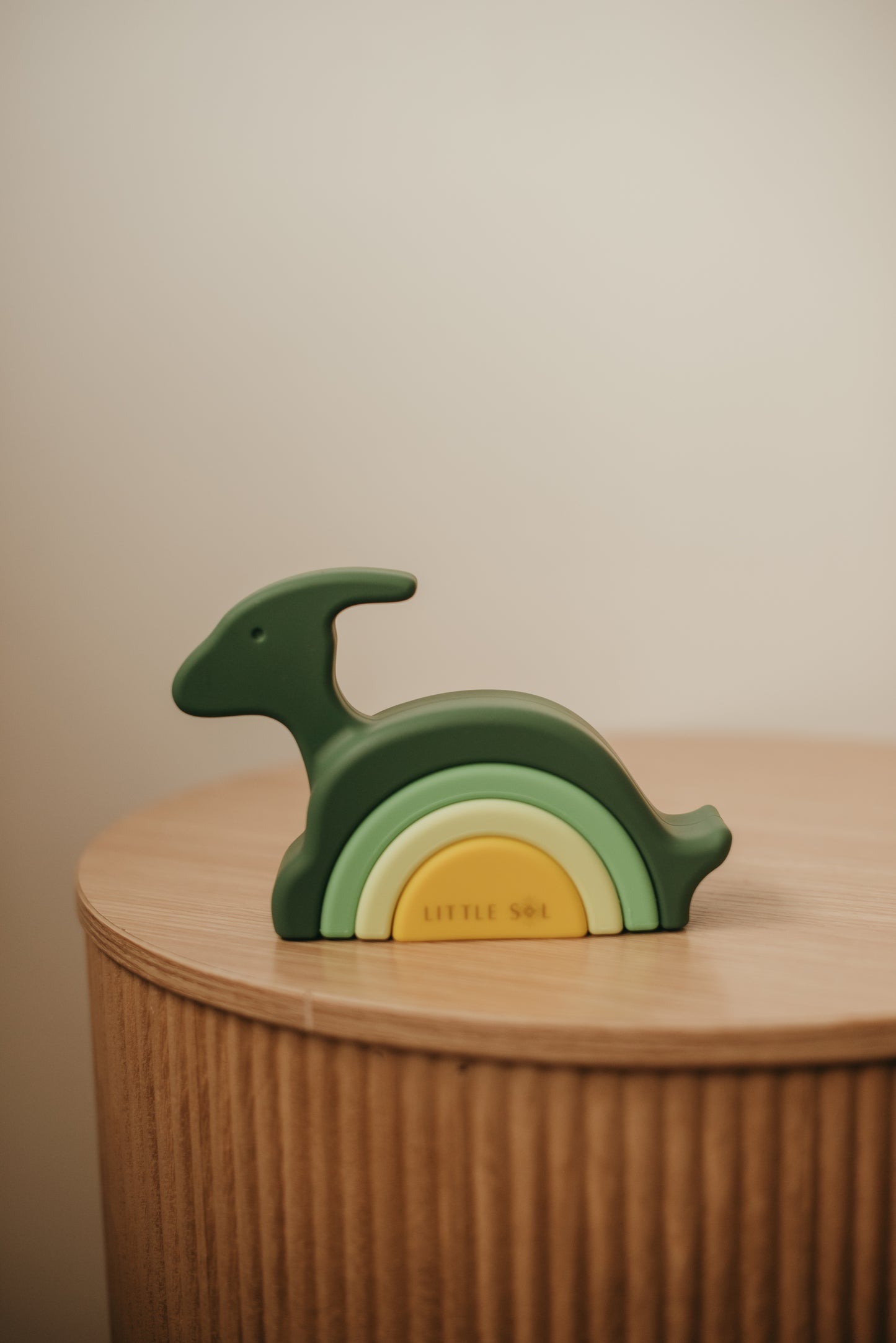 Little Sol Stacking Dino Rainbow