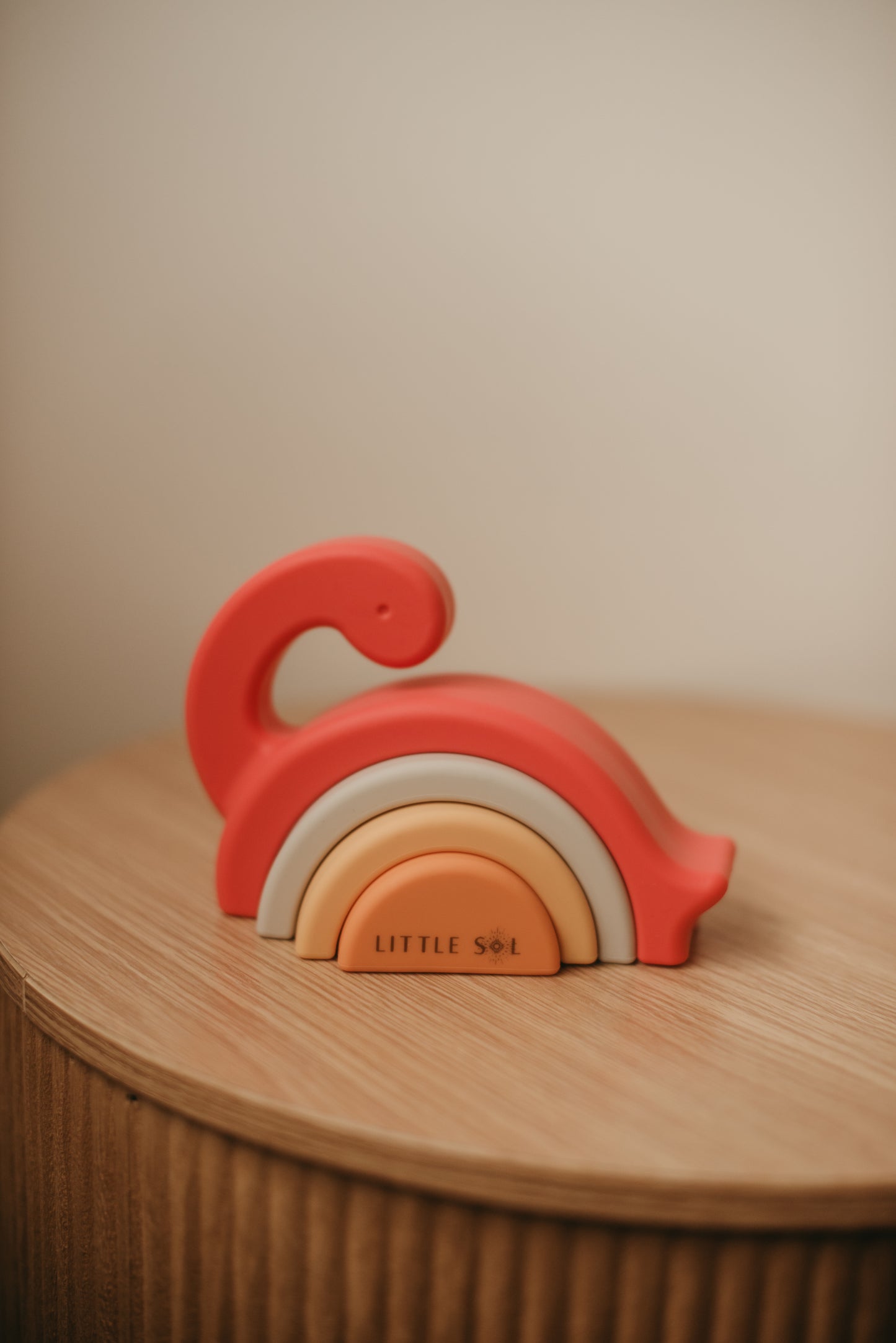 Little Sol Stacking Dino Rainbow