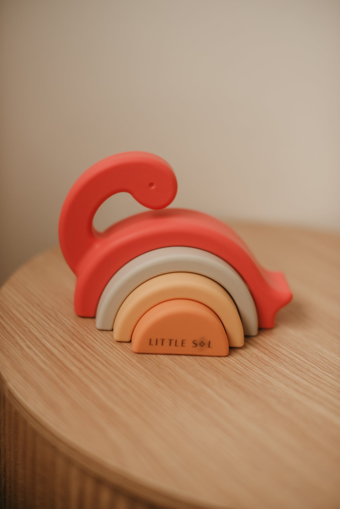 Little Sol Stacking Dino Rainbow