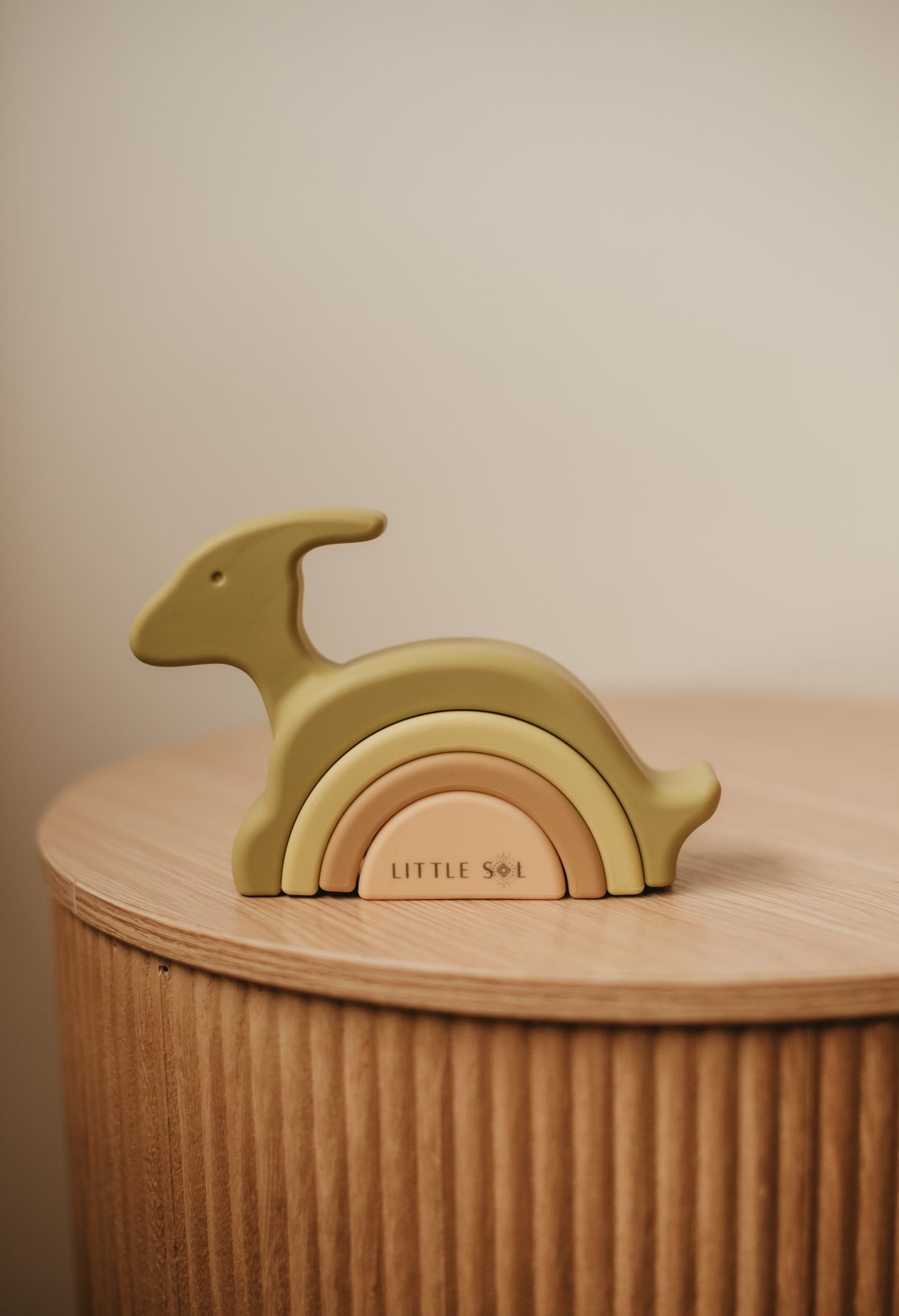 Little Sol Stacking Dino Rainbow
