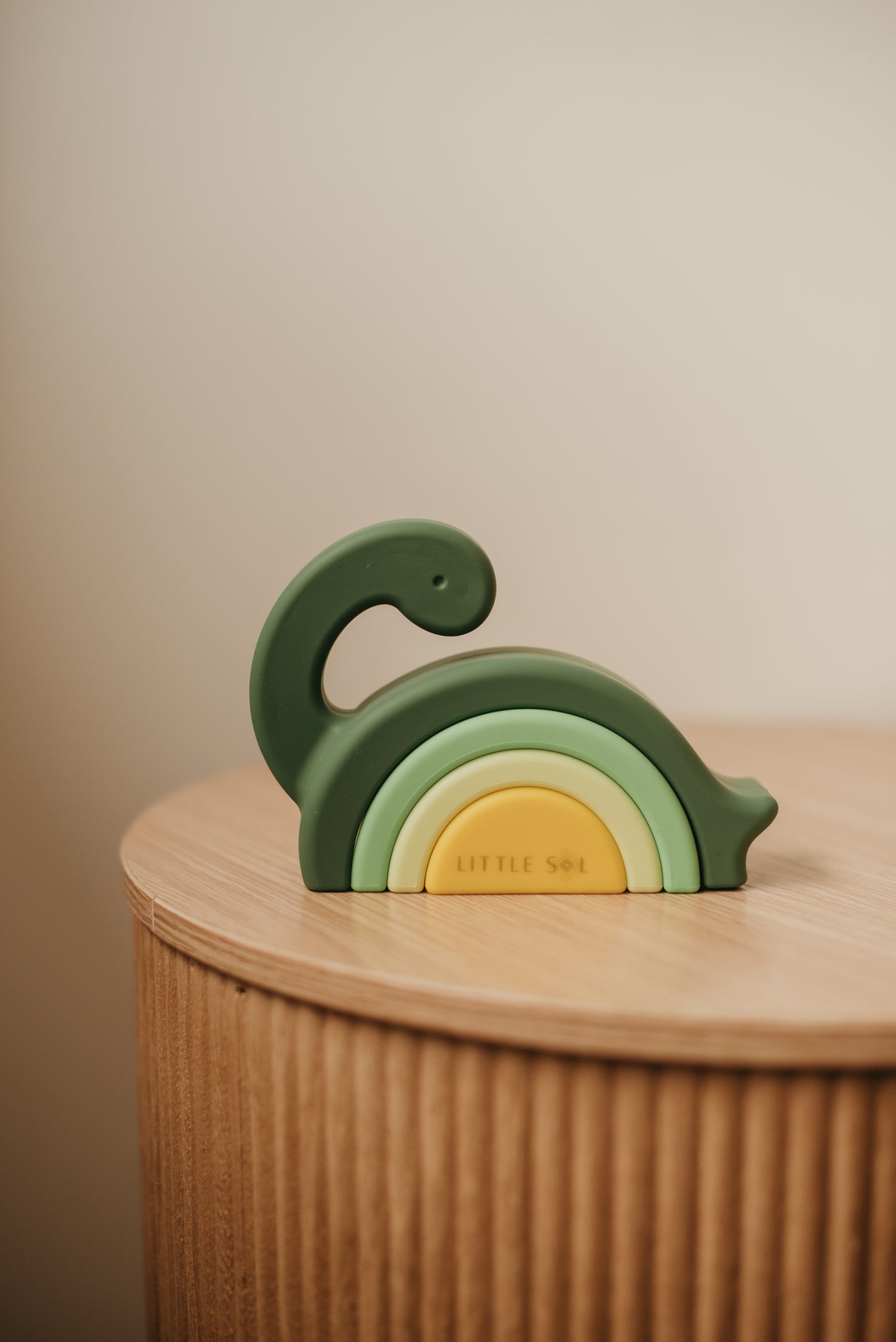 Little Sol Stacking Dino Rainbow