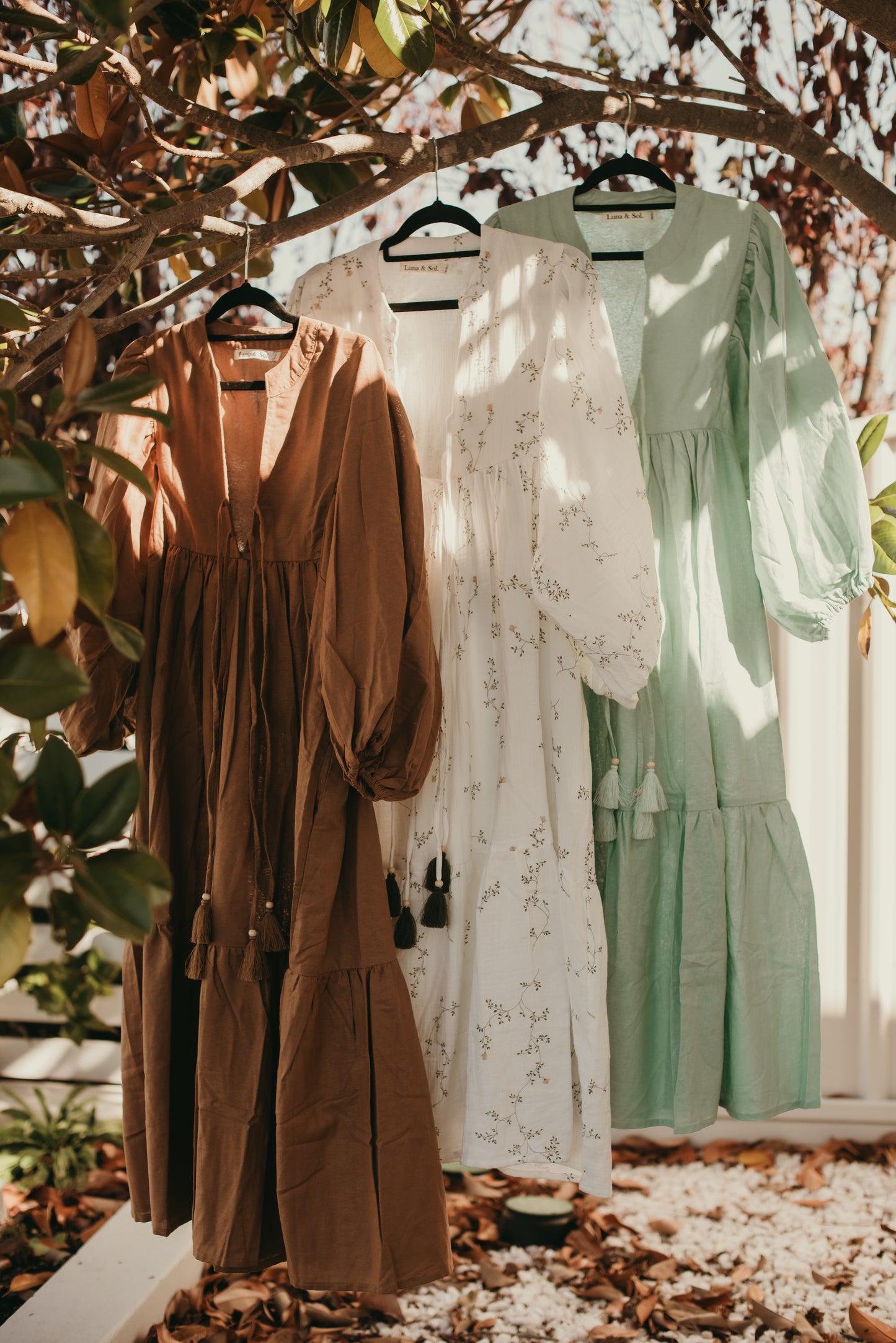 Sage Dress - Vine Print