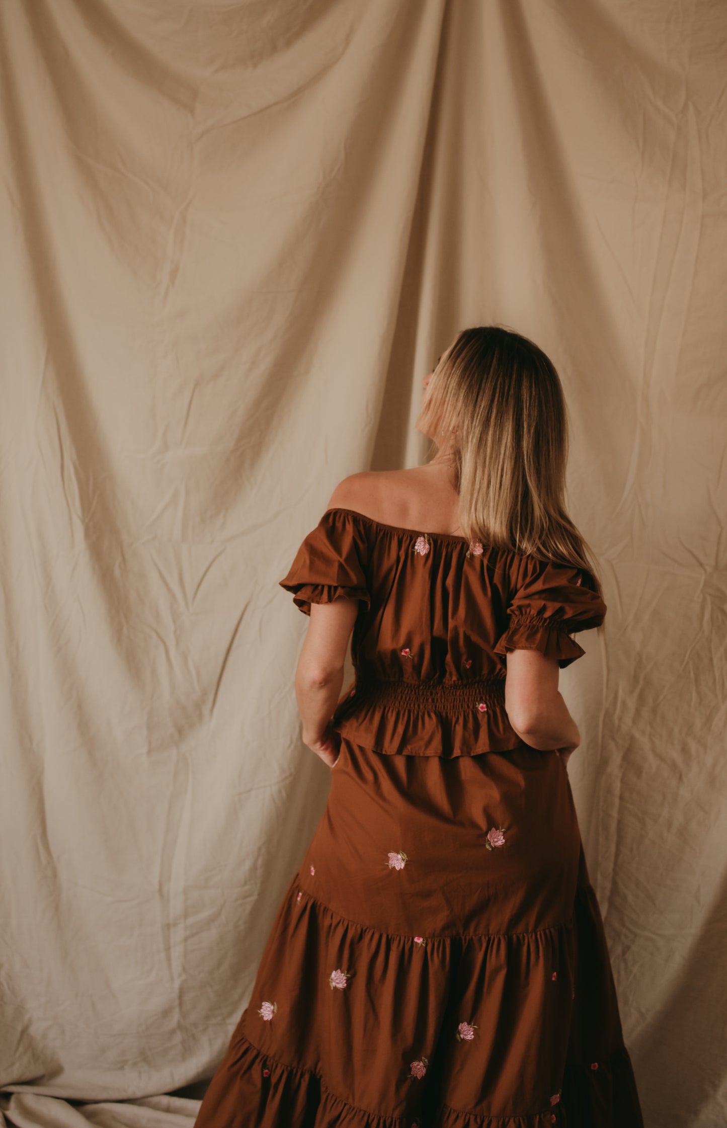 Poppy Dress - Cocoa Bloom