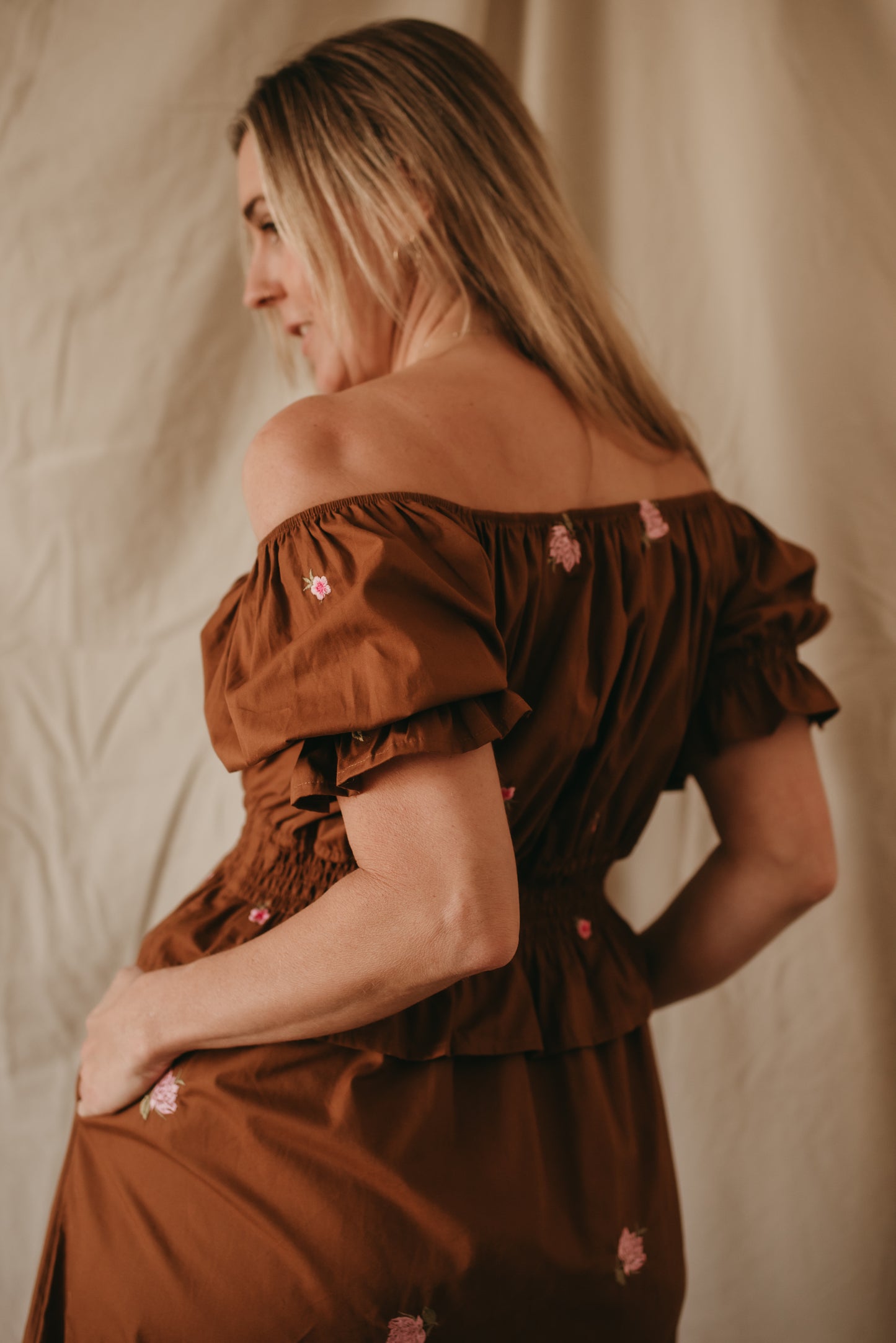 Poppy Dress - Cocoa Bloom