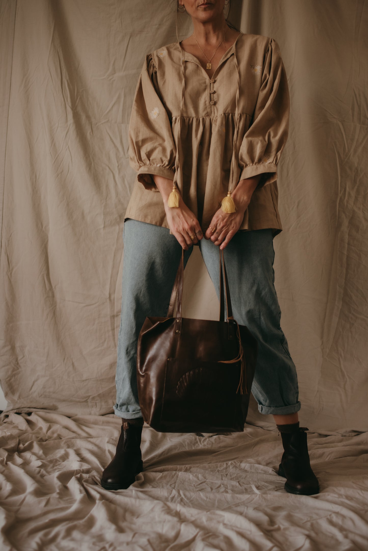 Dalma Tote - Embossed Shell