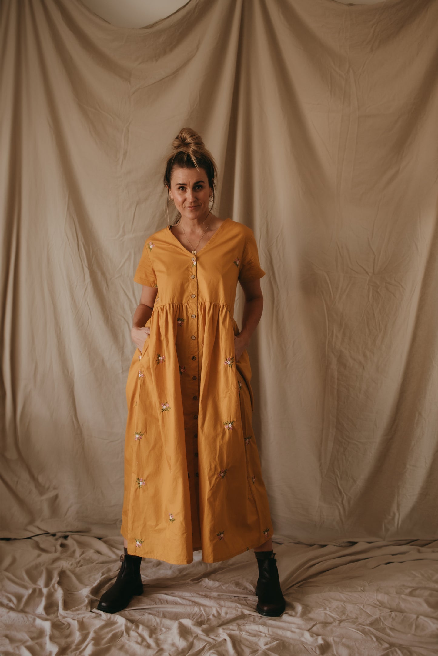 Matilda Dress - Mustard Muse