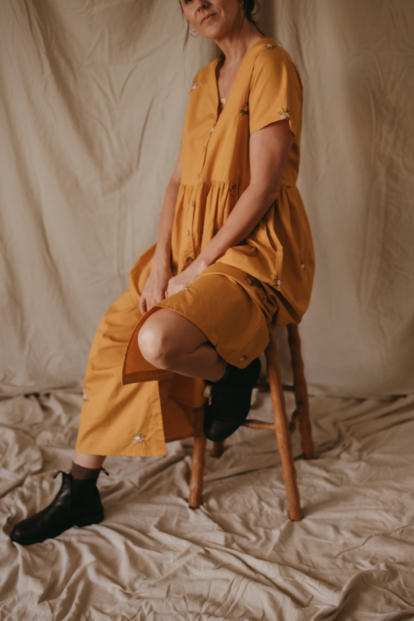 Matilda Dress - Mustard Muse