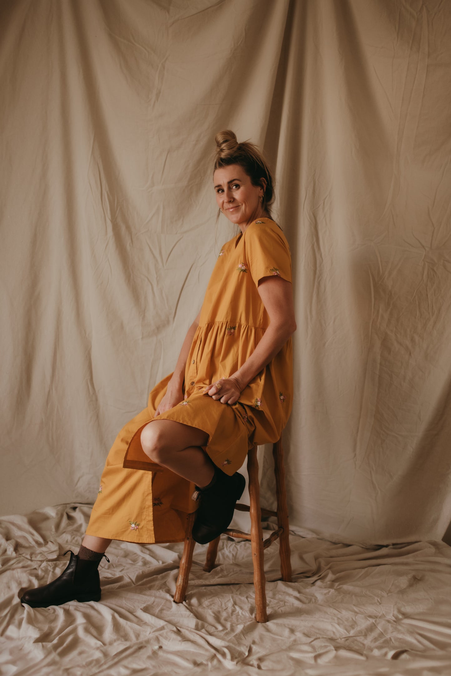 Matilda Dress - Mustard Muse