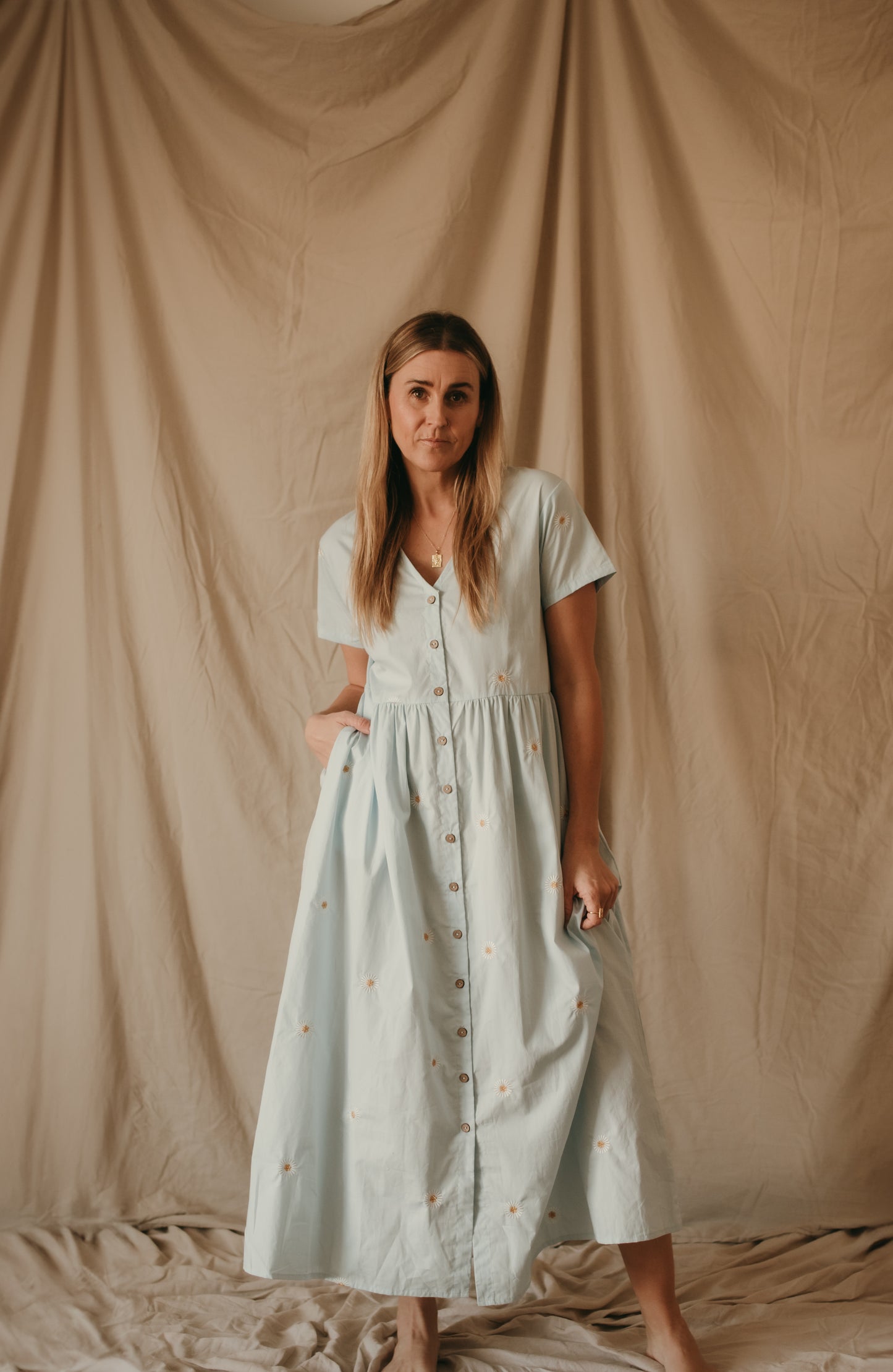 Matilda Dress - Blue Daisy