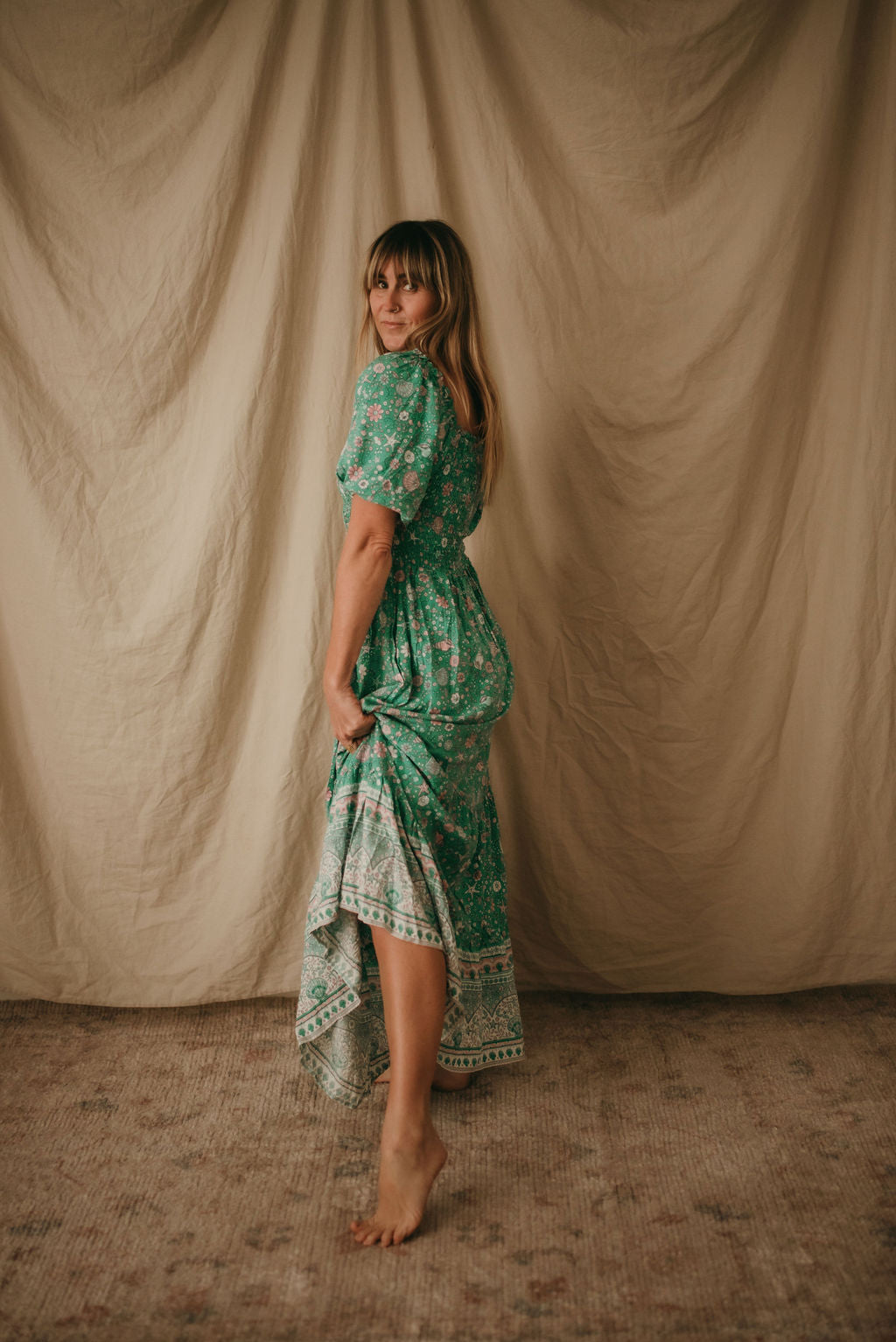 Lily Maxi Dress Shell Print