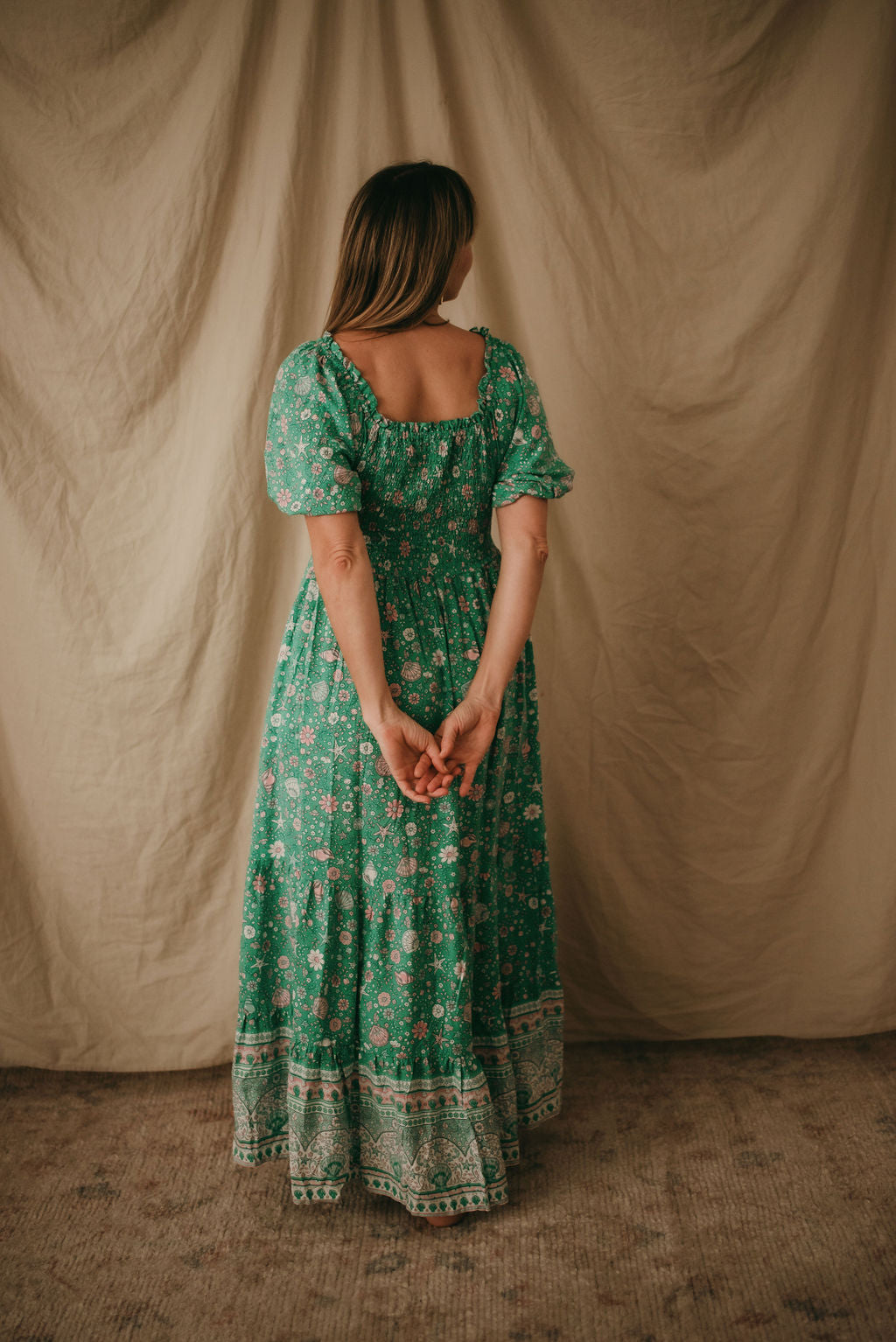 Lily Maxi Dress Shell Print
