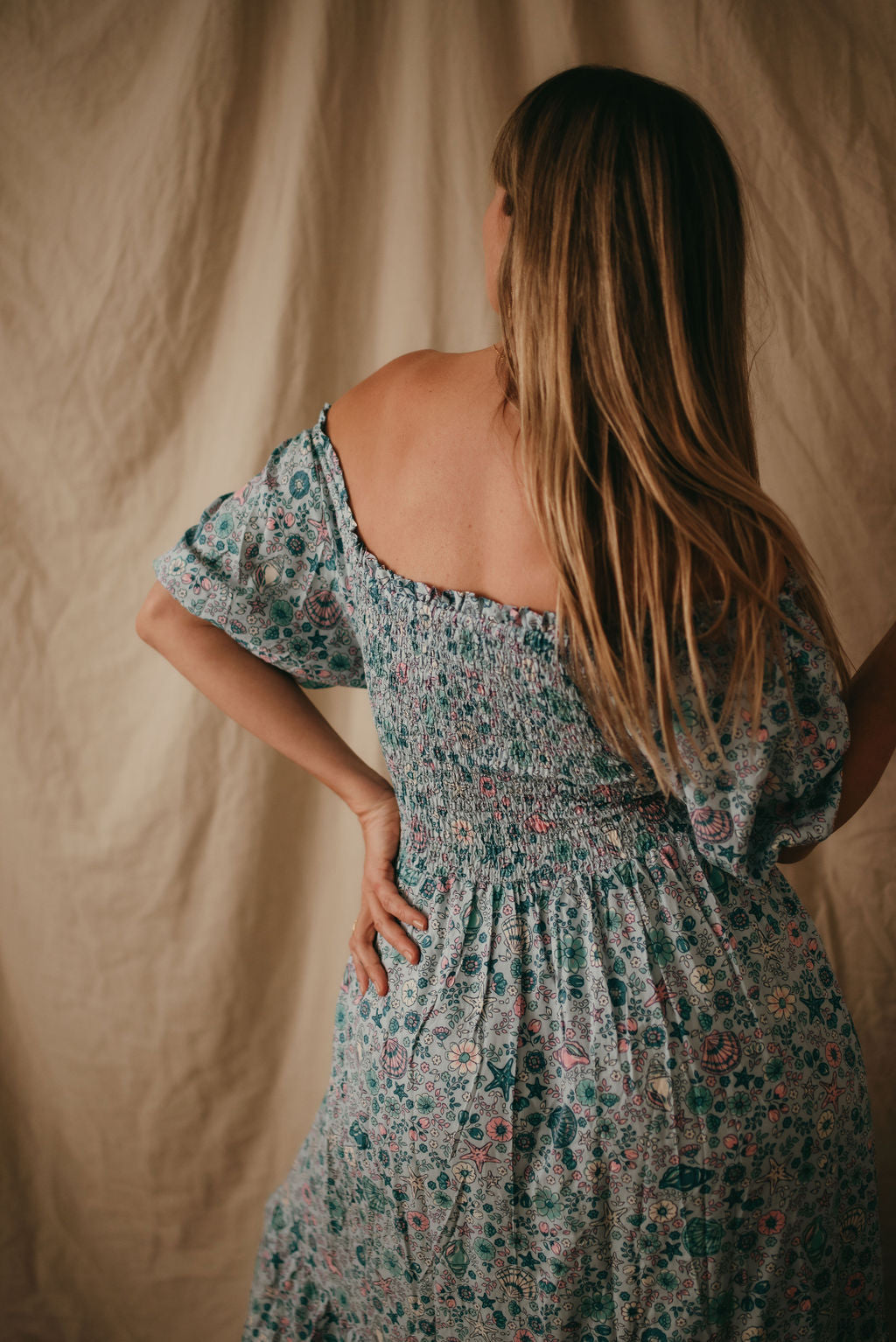 Lily Maxi Dress Shell Print