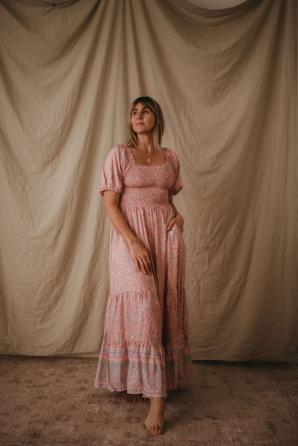Lily Maxi Dress Shell Print