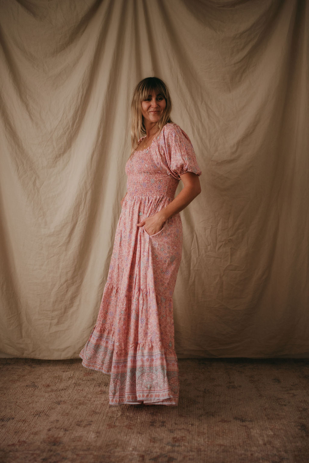 Lily Maxi Dress Shell Print
