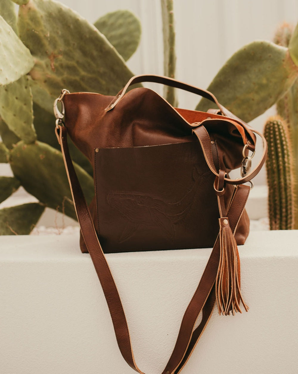 Dalma Tote - Embossed Whale