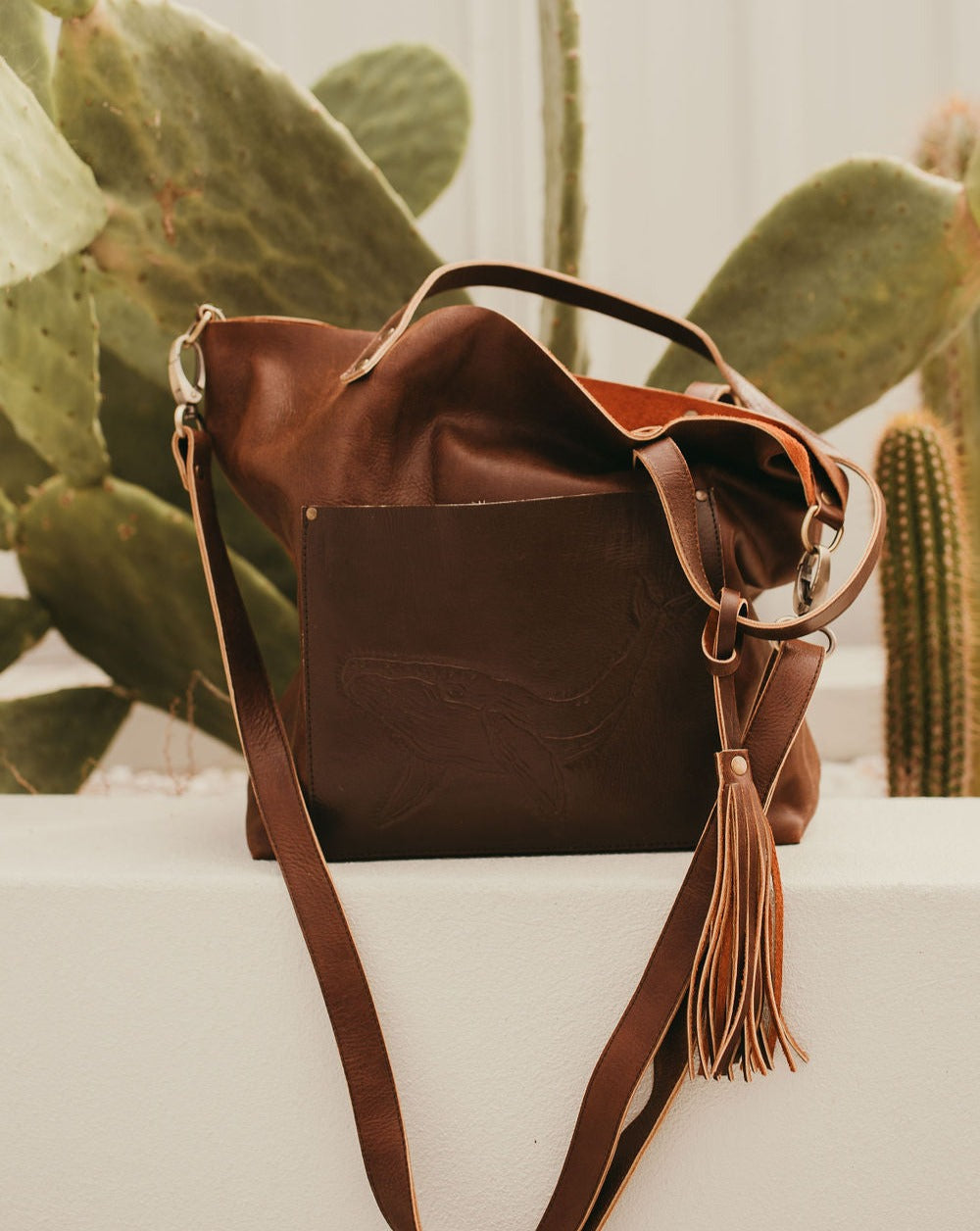Dalma Tote - Embossed Whale