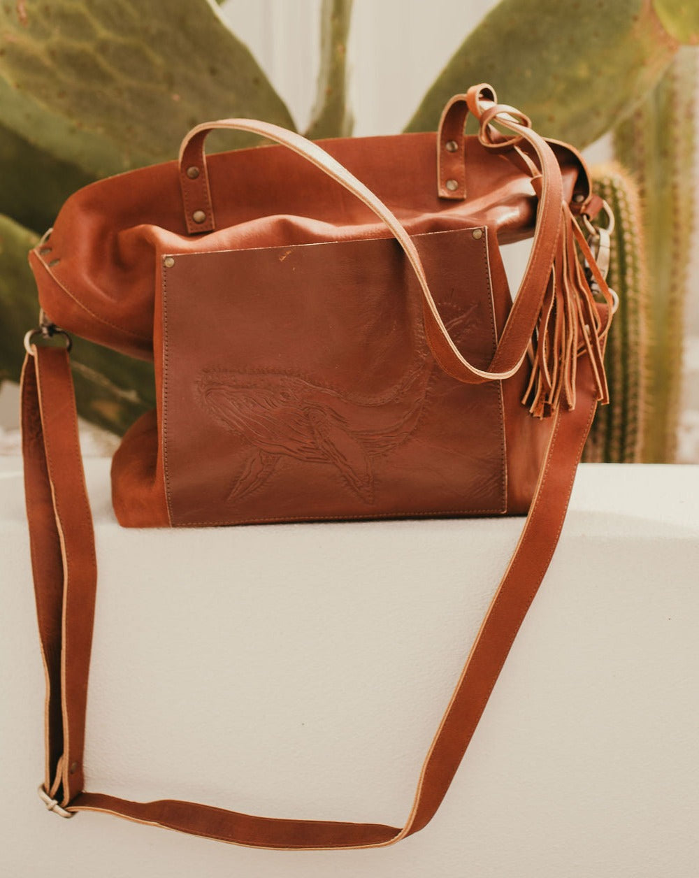 Dalma Tote - Embossed Whale