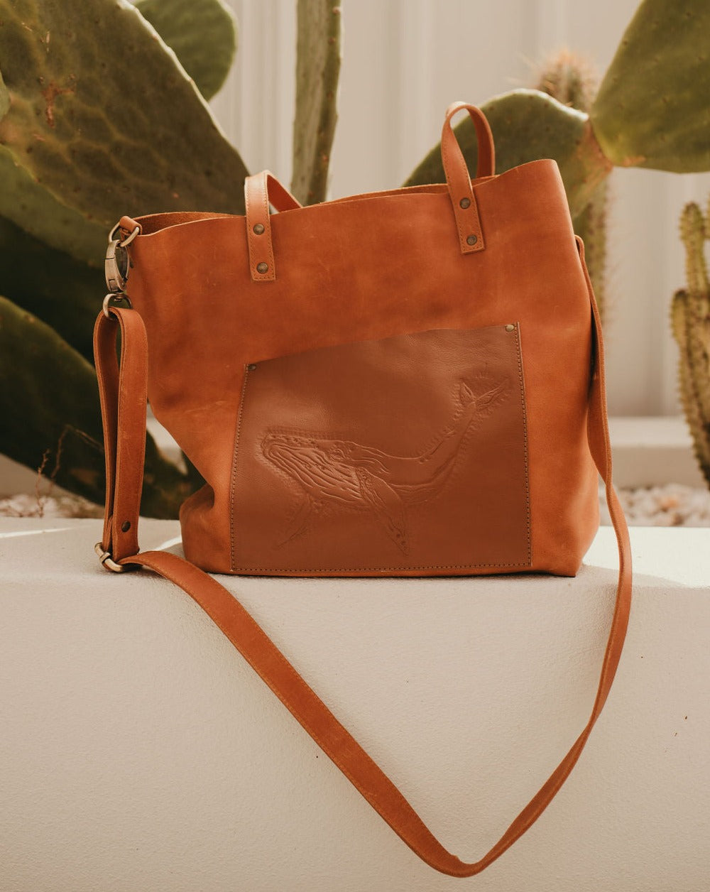 Dalma Tote - Embossed Whale