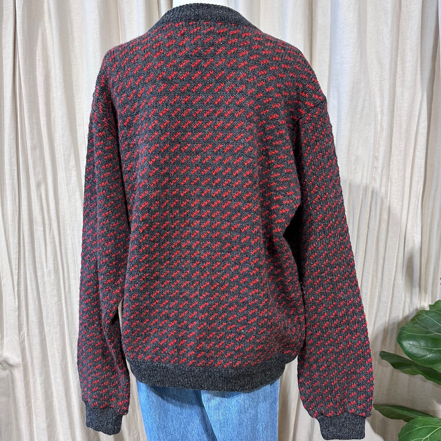 Vintage Knitwear - Red/grey Knit L.L.Bean