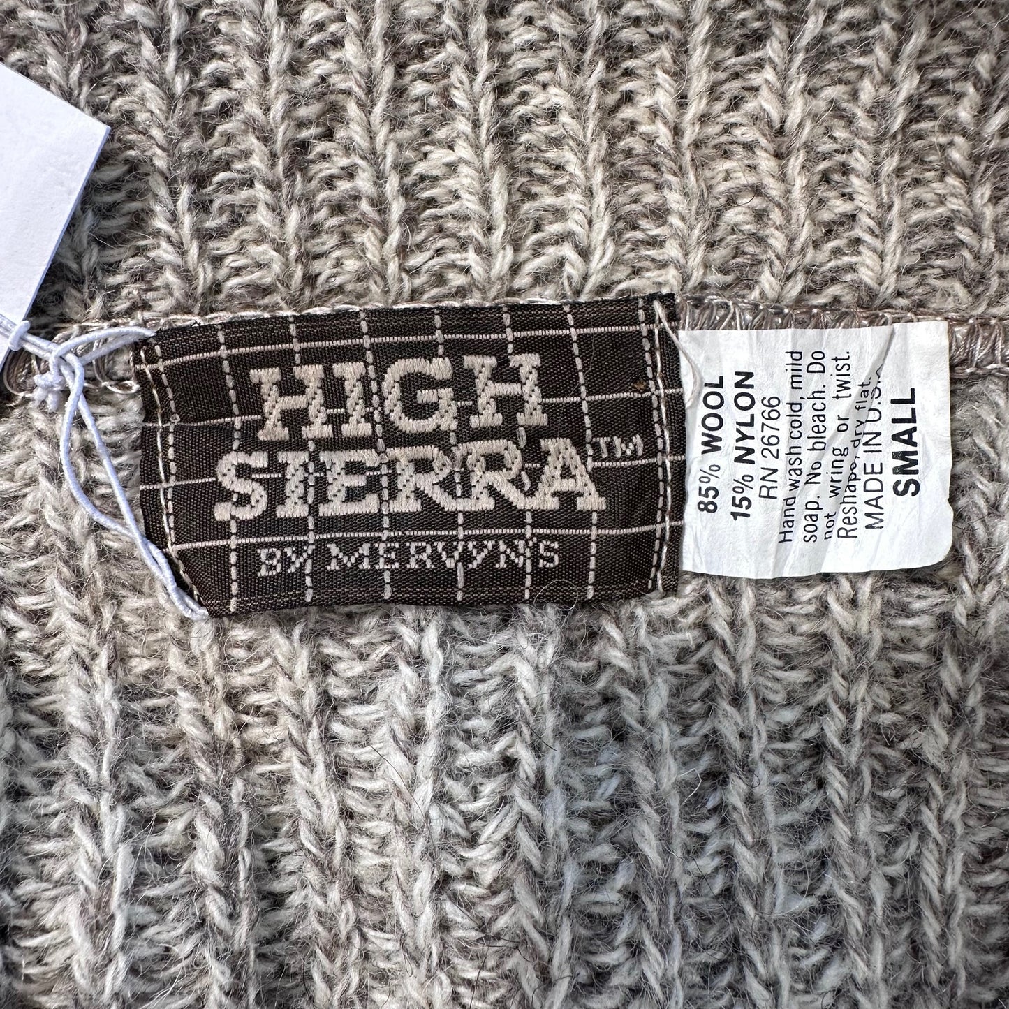Vintage Knitwear - High Sierra Button Neck Grey