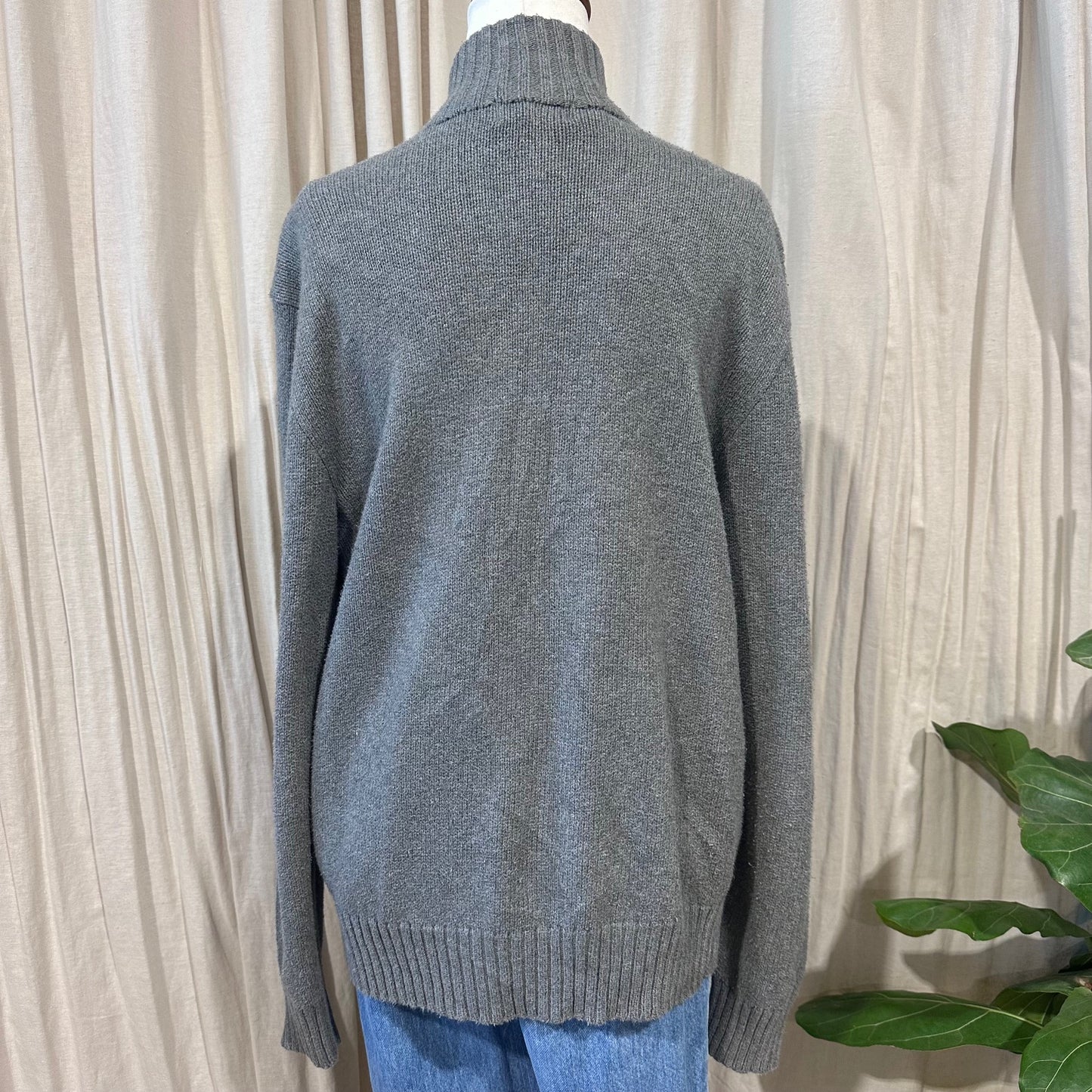 Vintage Knitwear - Ralph Lauren Grey Zip Up