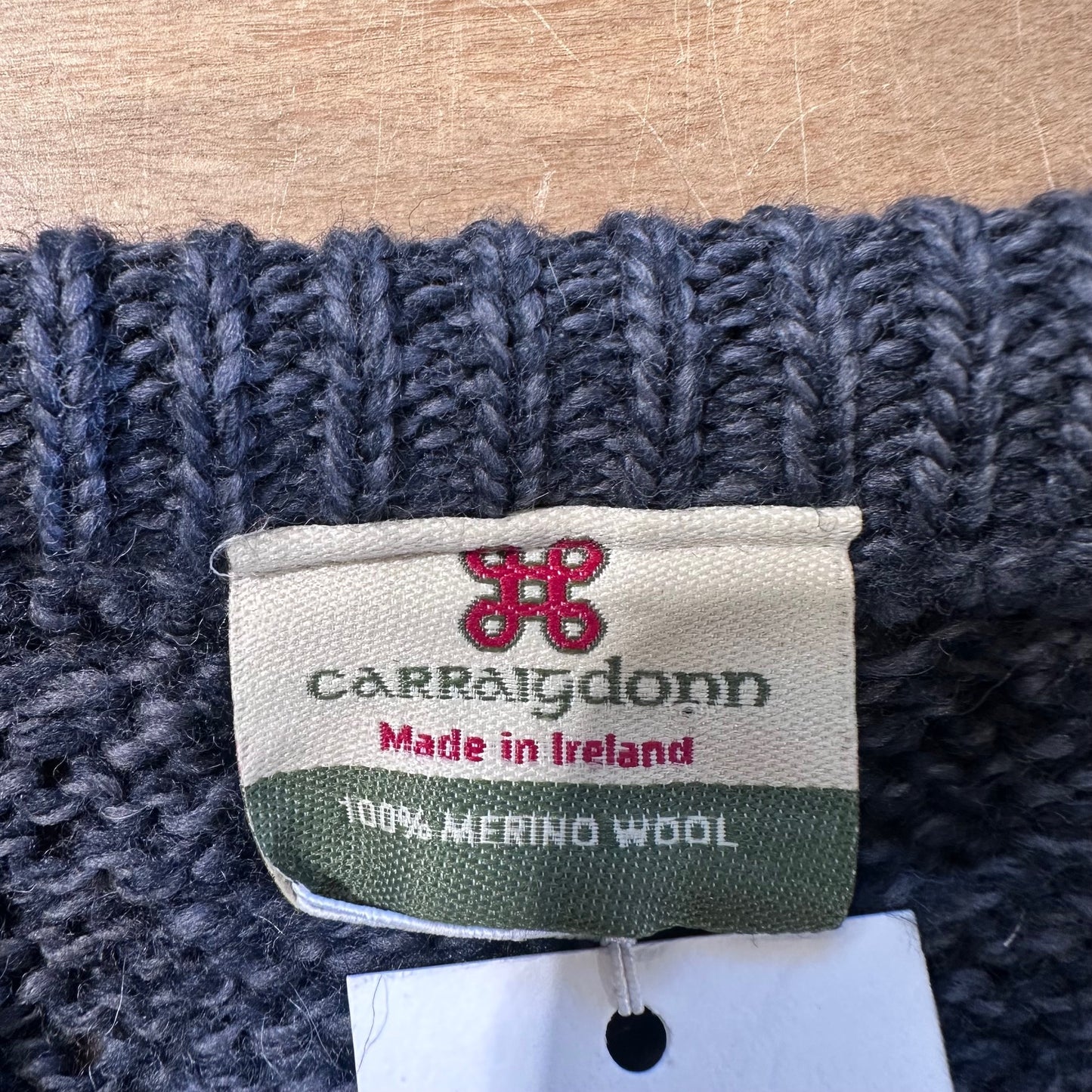 Vintage Knitwear - Navy Blue Cable Knit