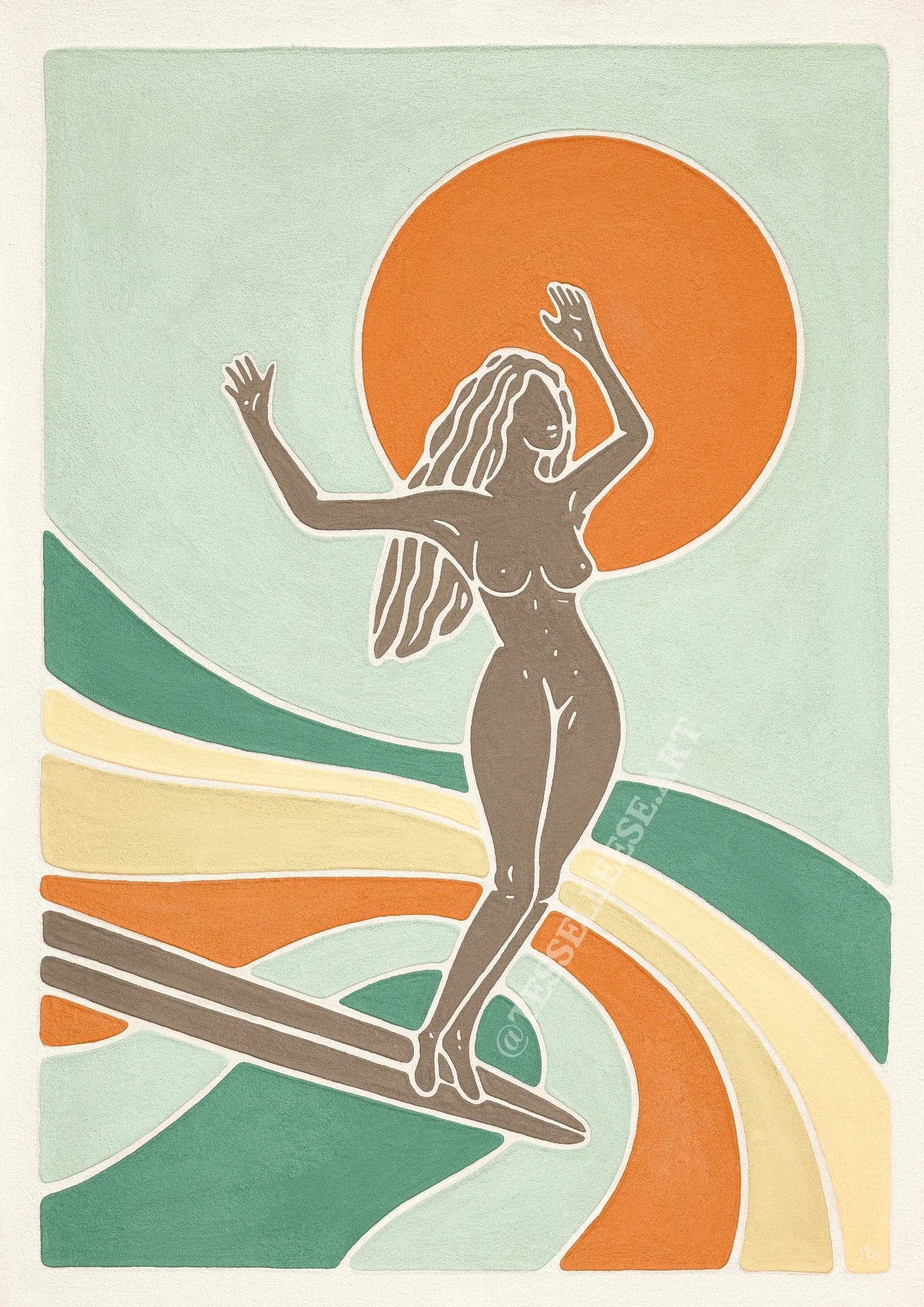 Tess Elleese - Sun Daze A3 Print