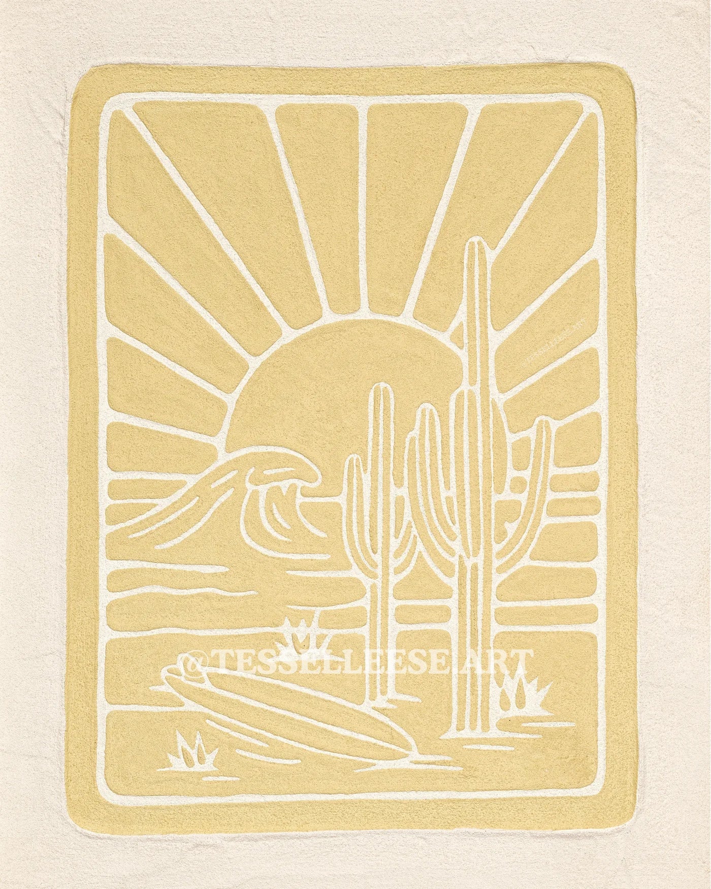 Tess Elleese - Desert Swell (Sunshine) 11 x 14 inch