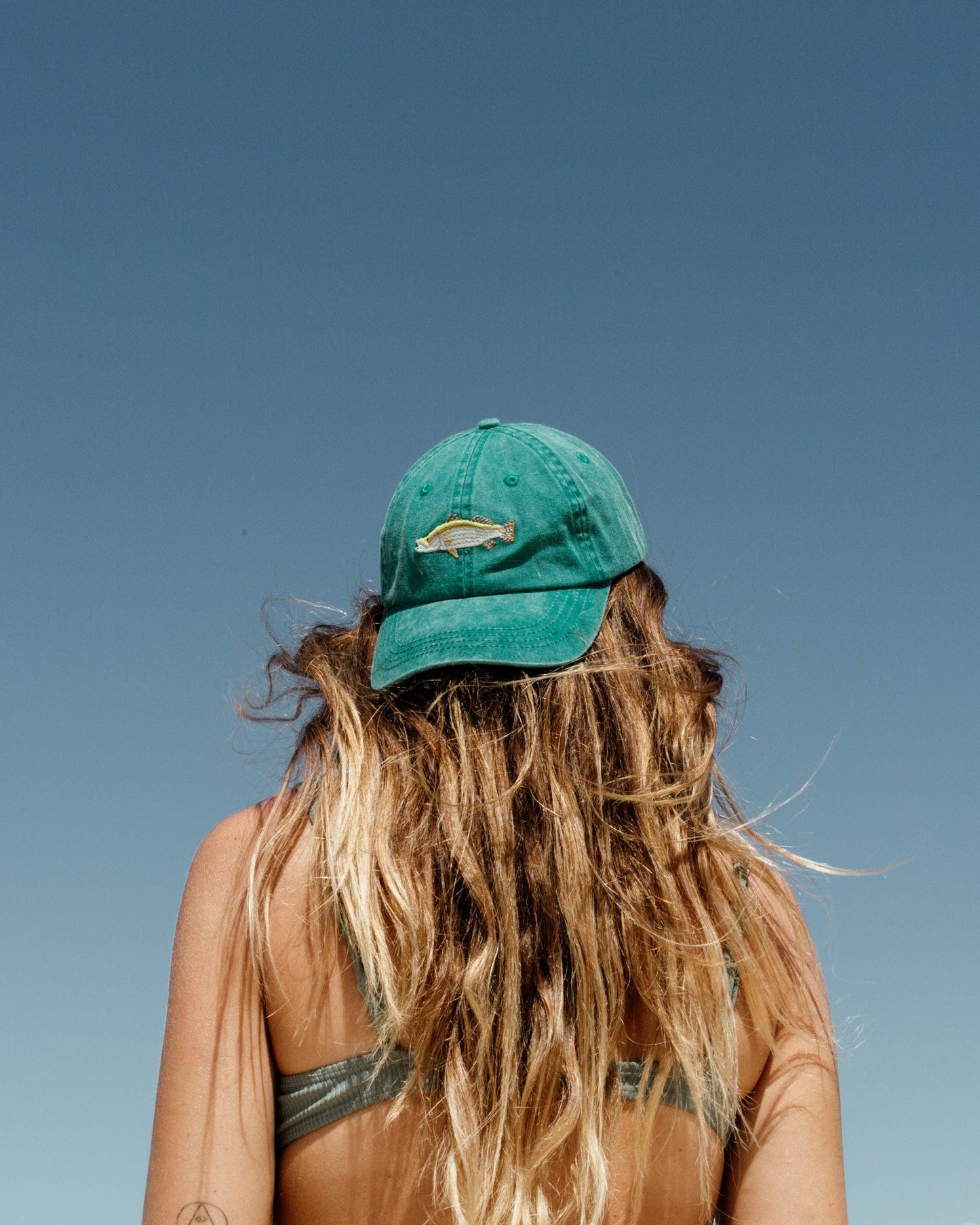 Barramundi Fish Lid | Cotton Dad Cap in Teal