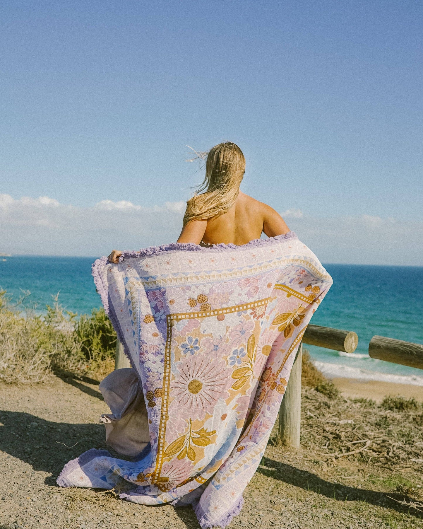 Lavender - Picnic Beach Throw Rug - XL