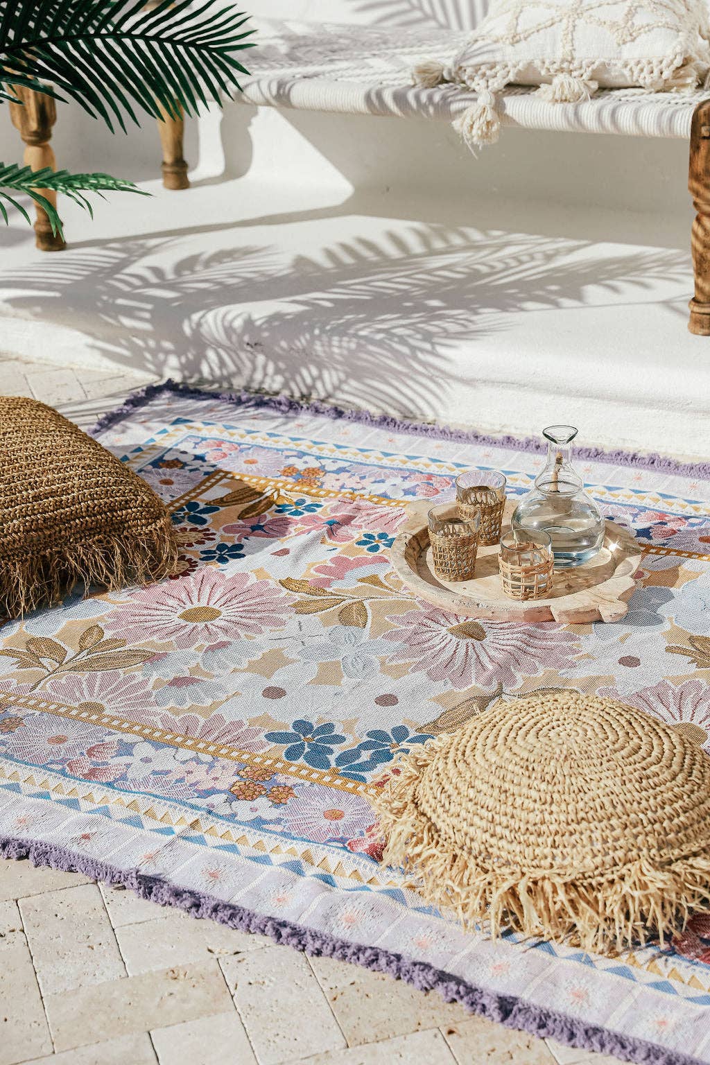Lavender - Picnic Beach Throw Rug - XL