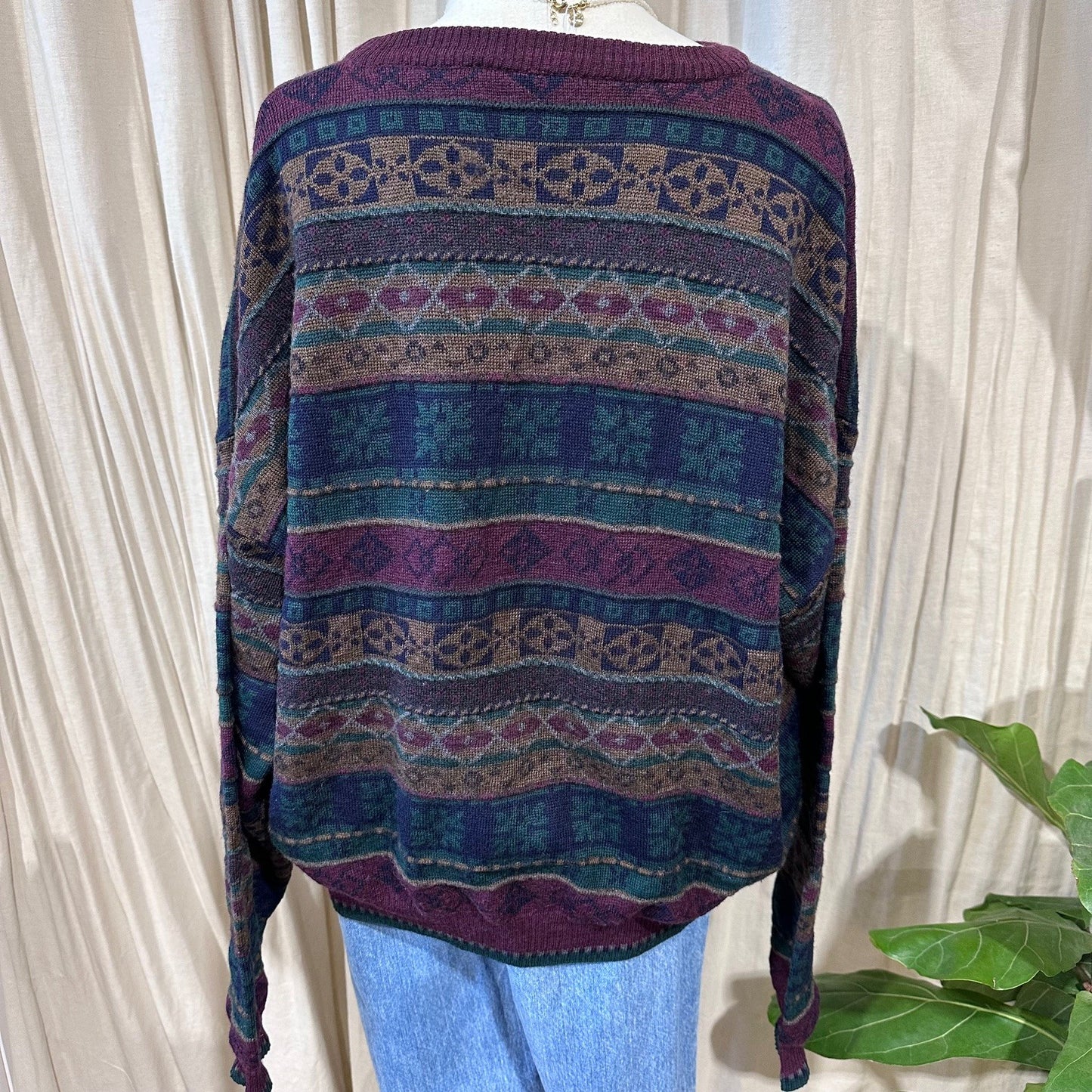 Vintage Knitwear - Club Room Maroon/Multi