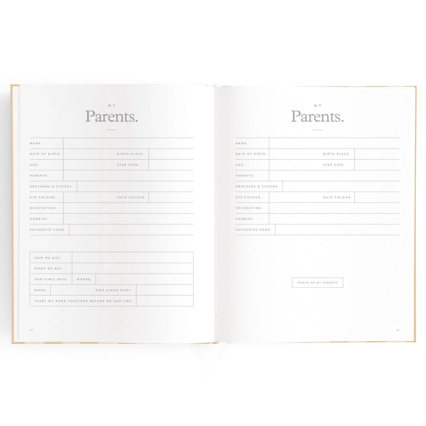Baby Book Coffee Stripe