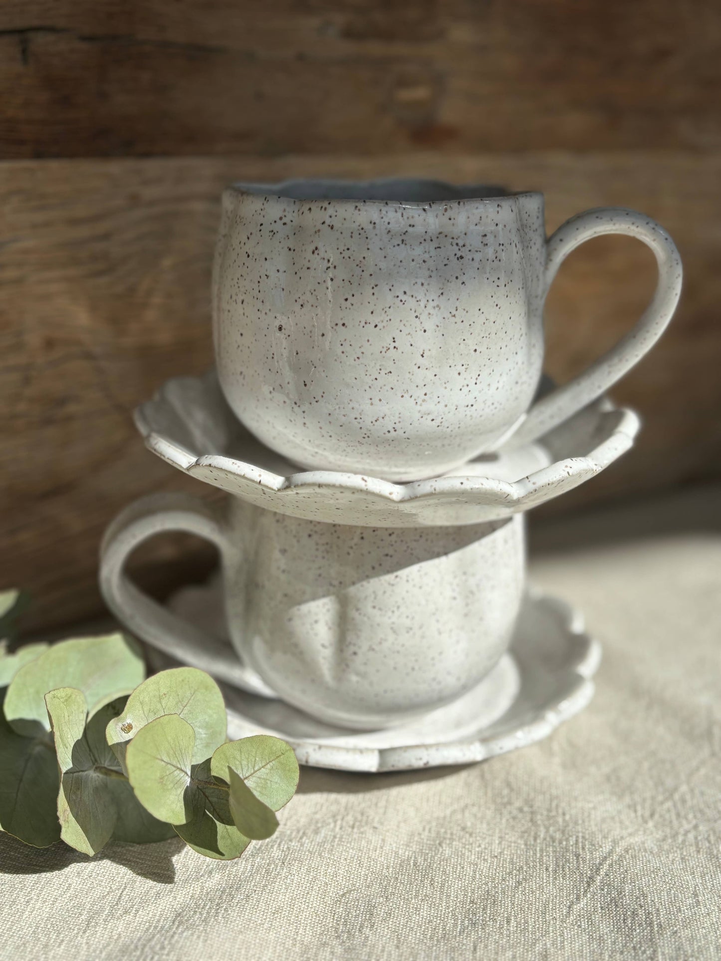 Ceramic Daisy Cup & Saucer