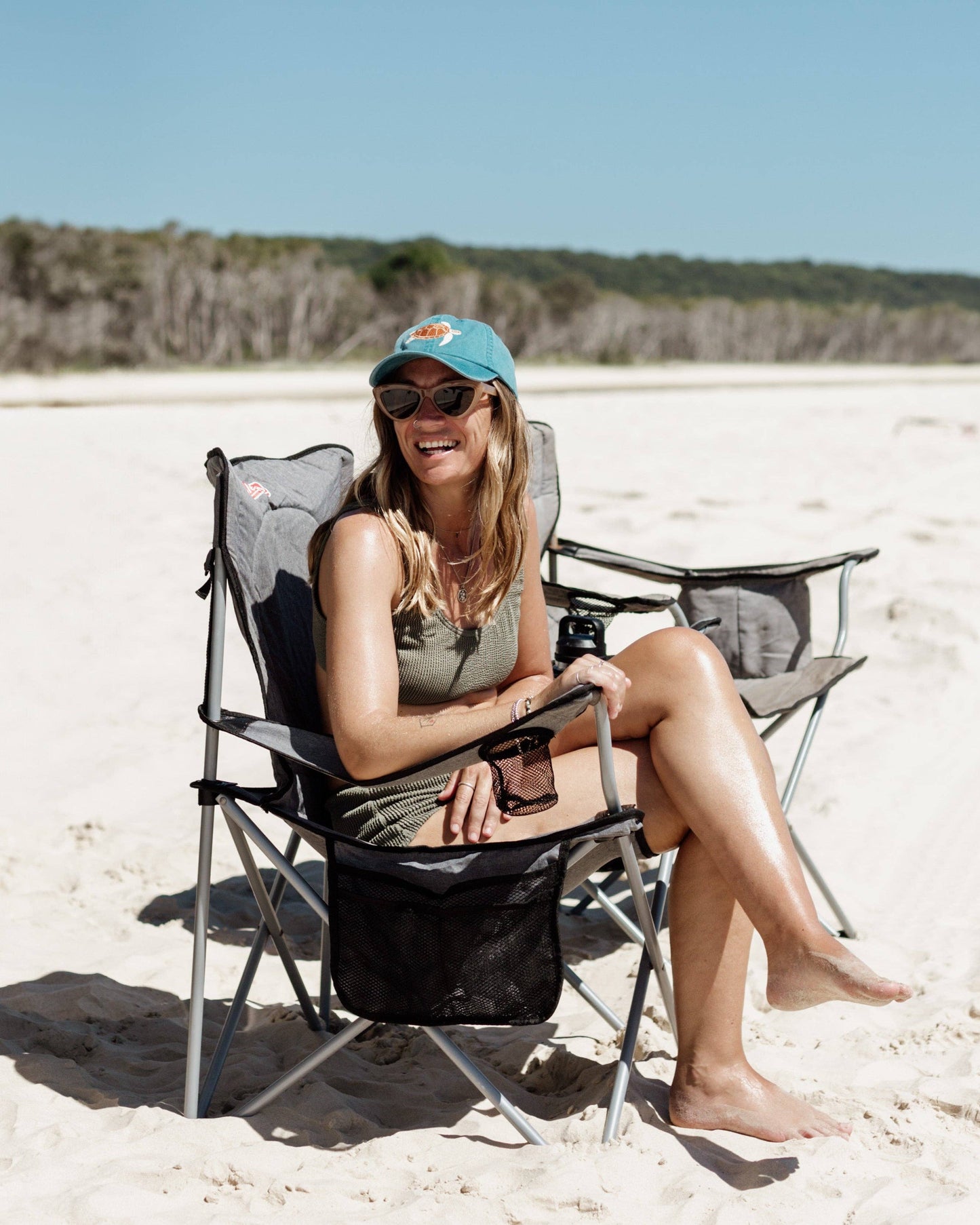 Turtle Fish Lid | Cotton Dad Cap in Blue