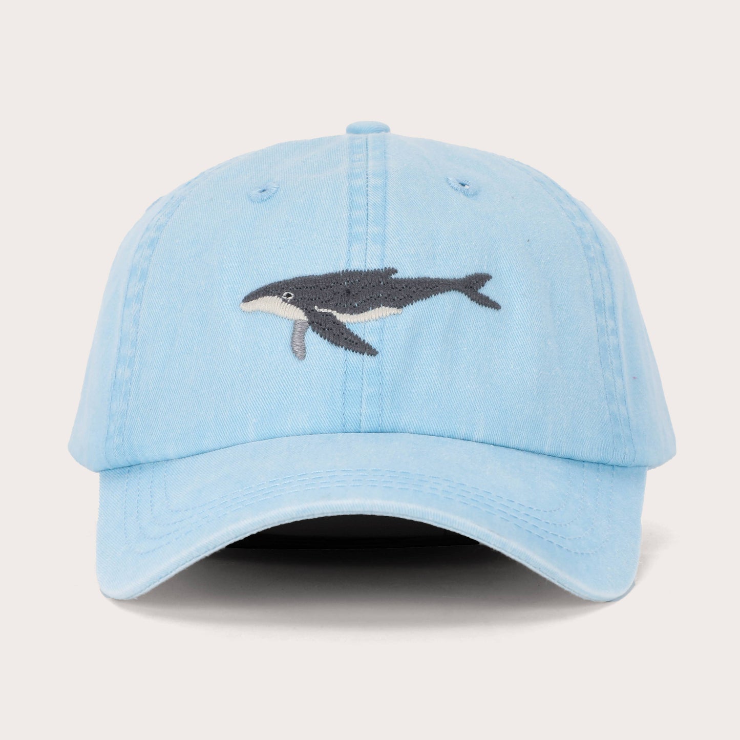 Humpback Whale Fish Lid | Cotton Dad Cap in Blue