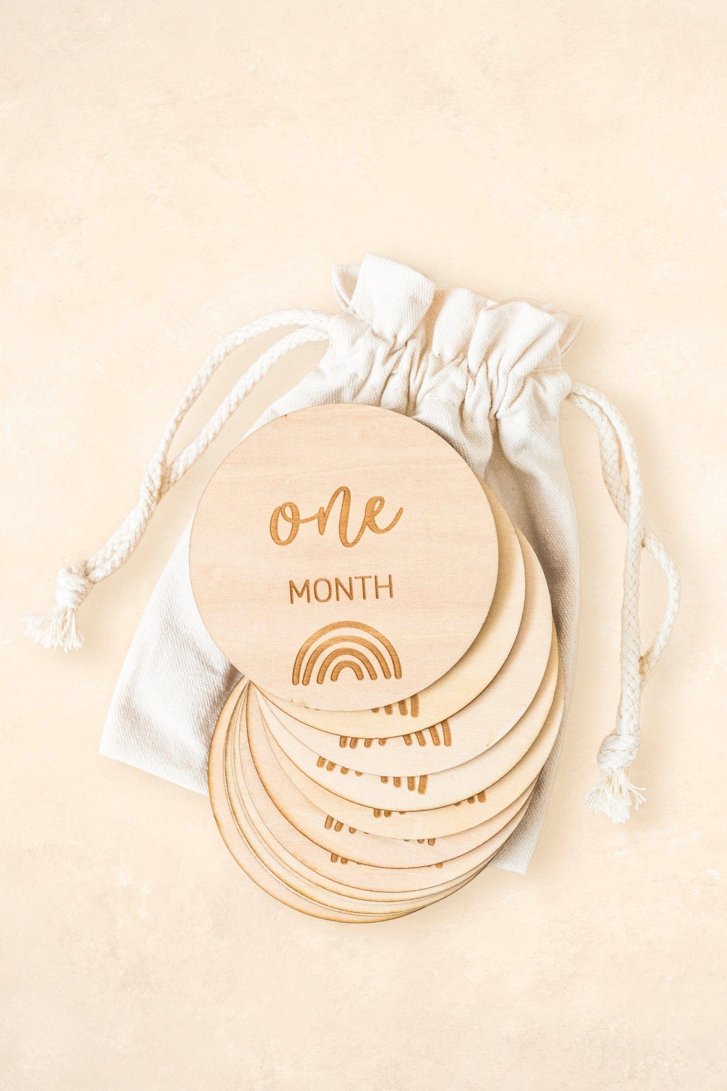 Baby Milestone Wooden Discs