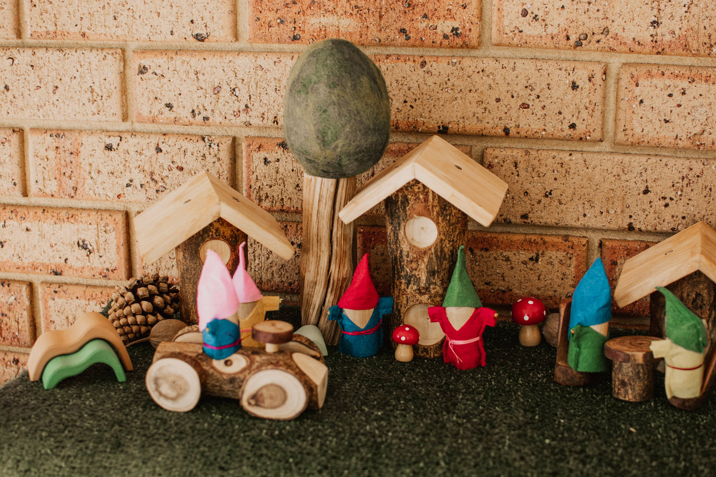 Wooden Gnome's Car - Kids Wood Toy