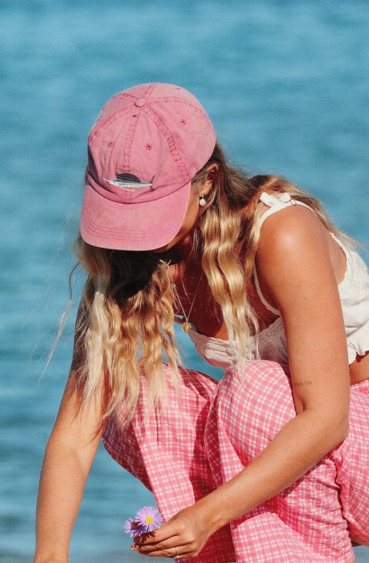 Sailfish Fish Lid | Cotton Dad Cap in Pink