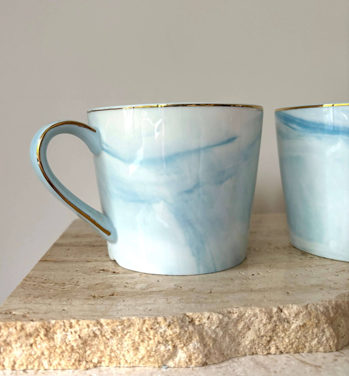 Marble Gold Mugs | Sky
